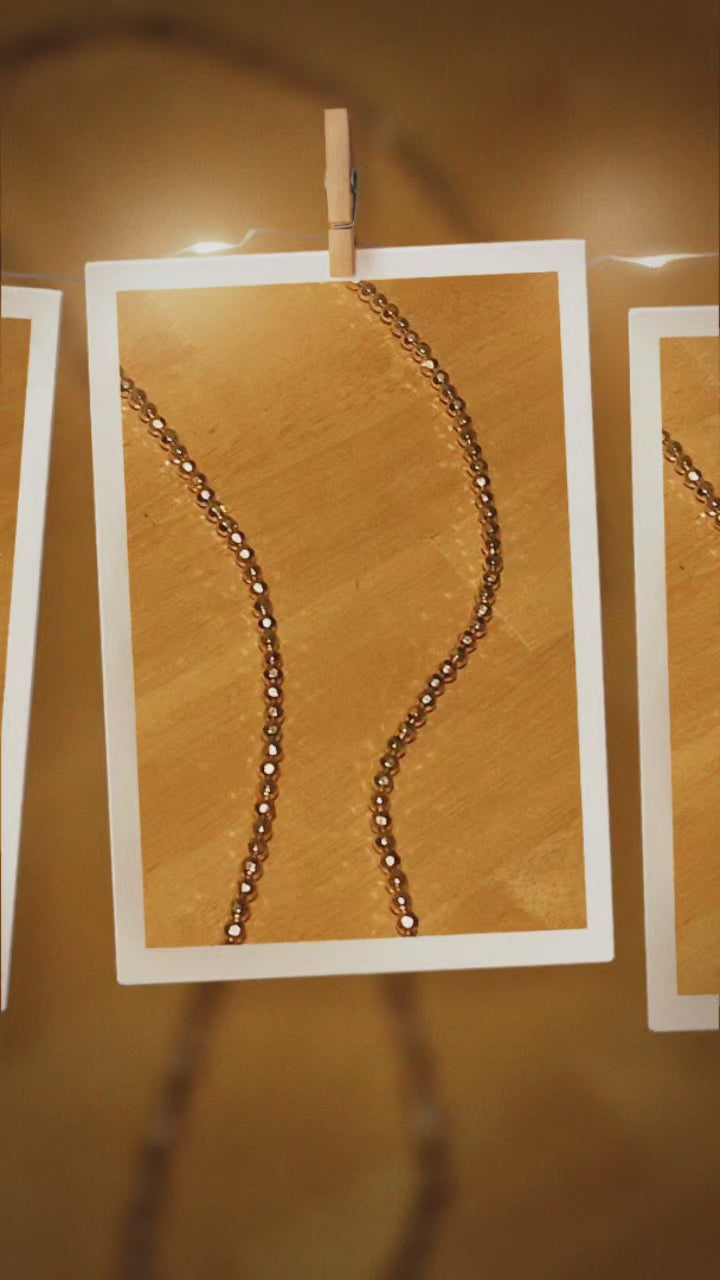Gold Beaded Necklace for Women | Elegant Minimalist Jewelry Piece