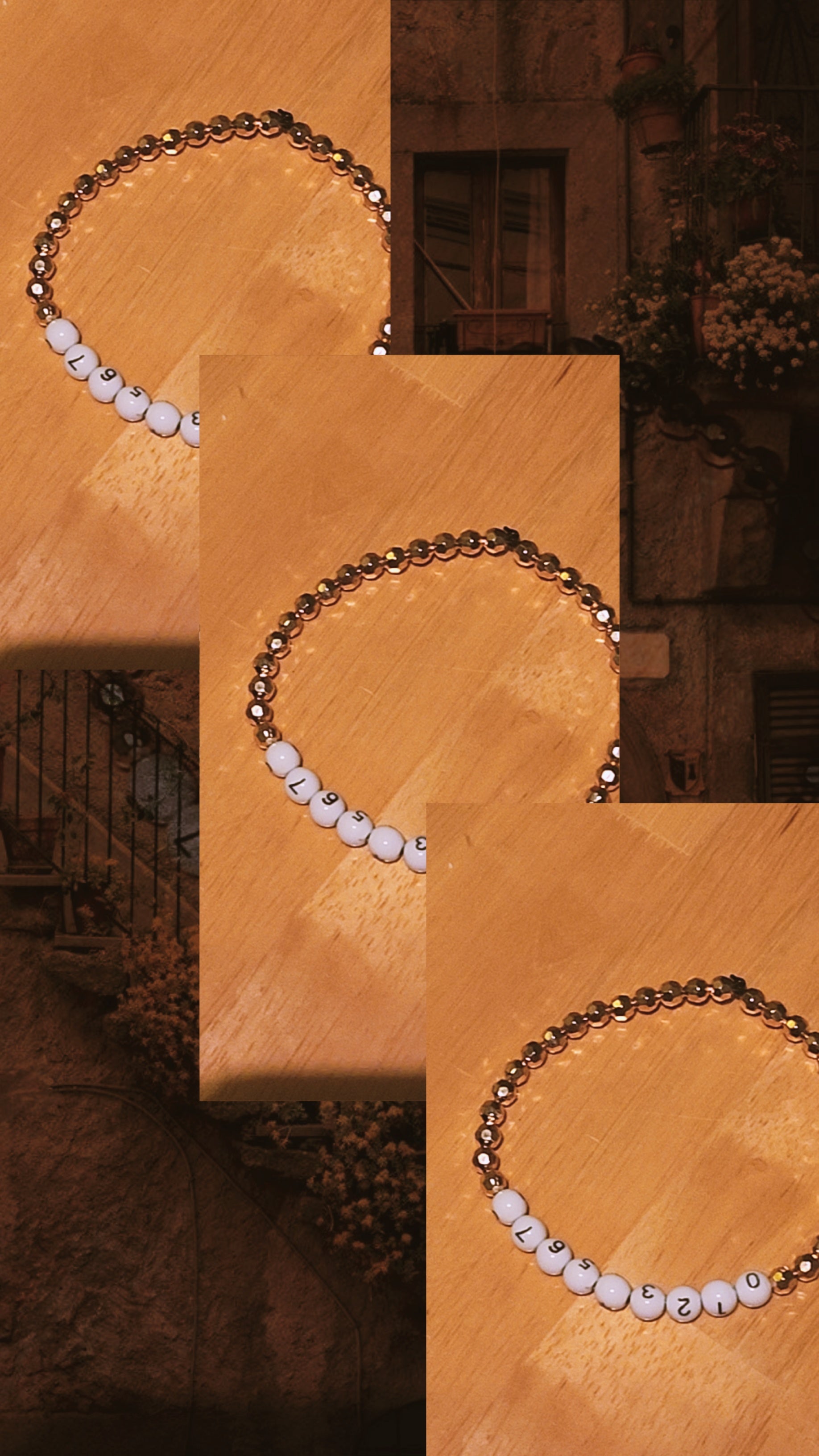 Number Bead Bracelet with Gold Beads | Stretch Bracelet for Women | Minimalist Lucky Number Jewelry Gift
