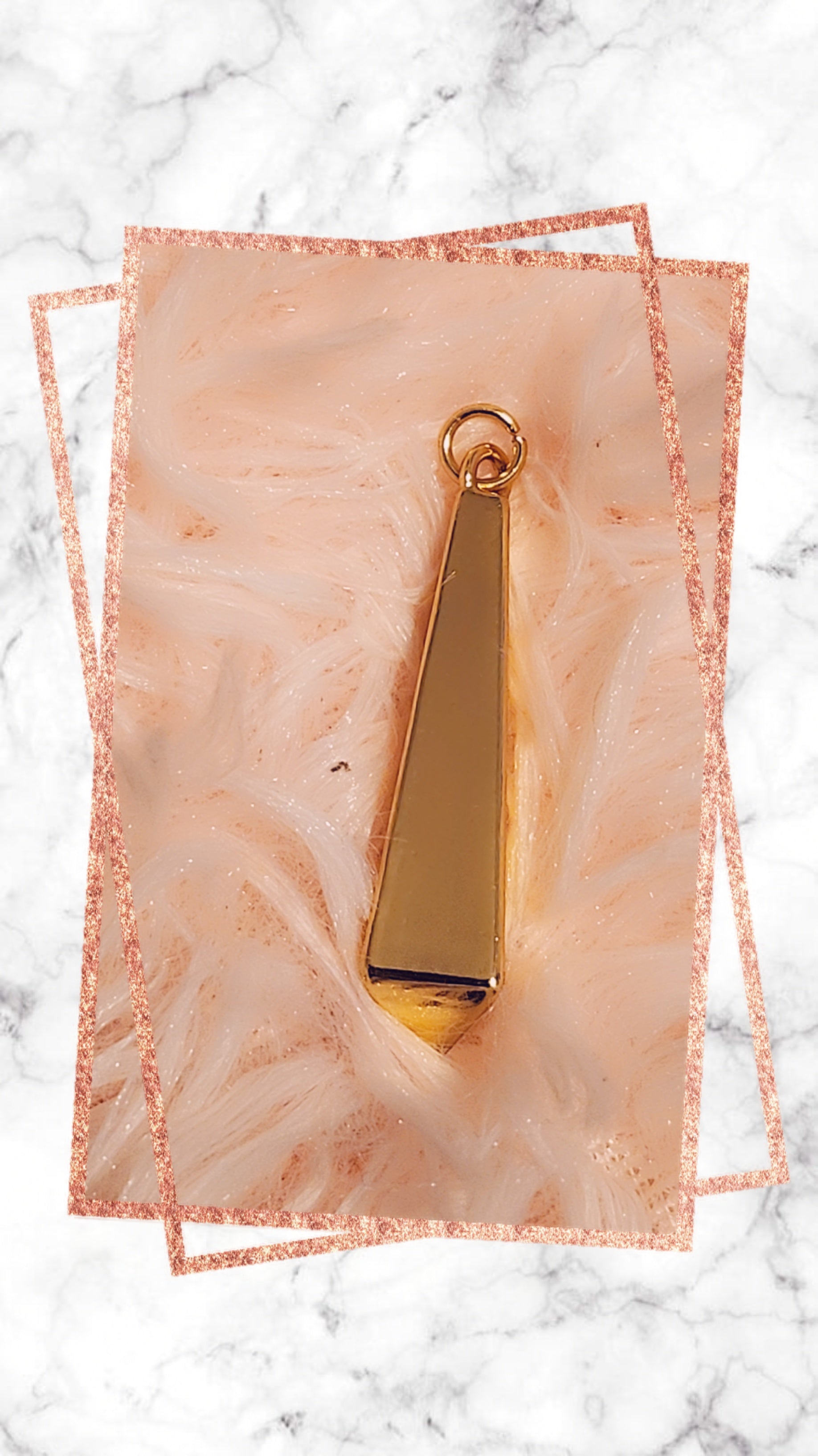 Minimalist Gold Pendant Charm, Geometric Trapezoid Charm, Gold Necklace Pendant, DIY Jewelry Charm, Modern Gold Jewelry Finding