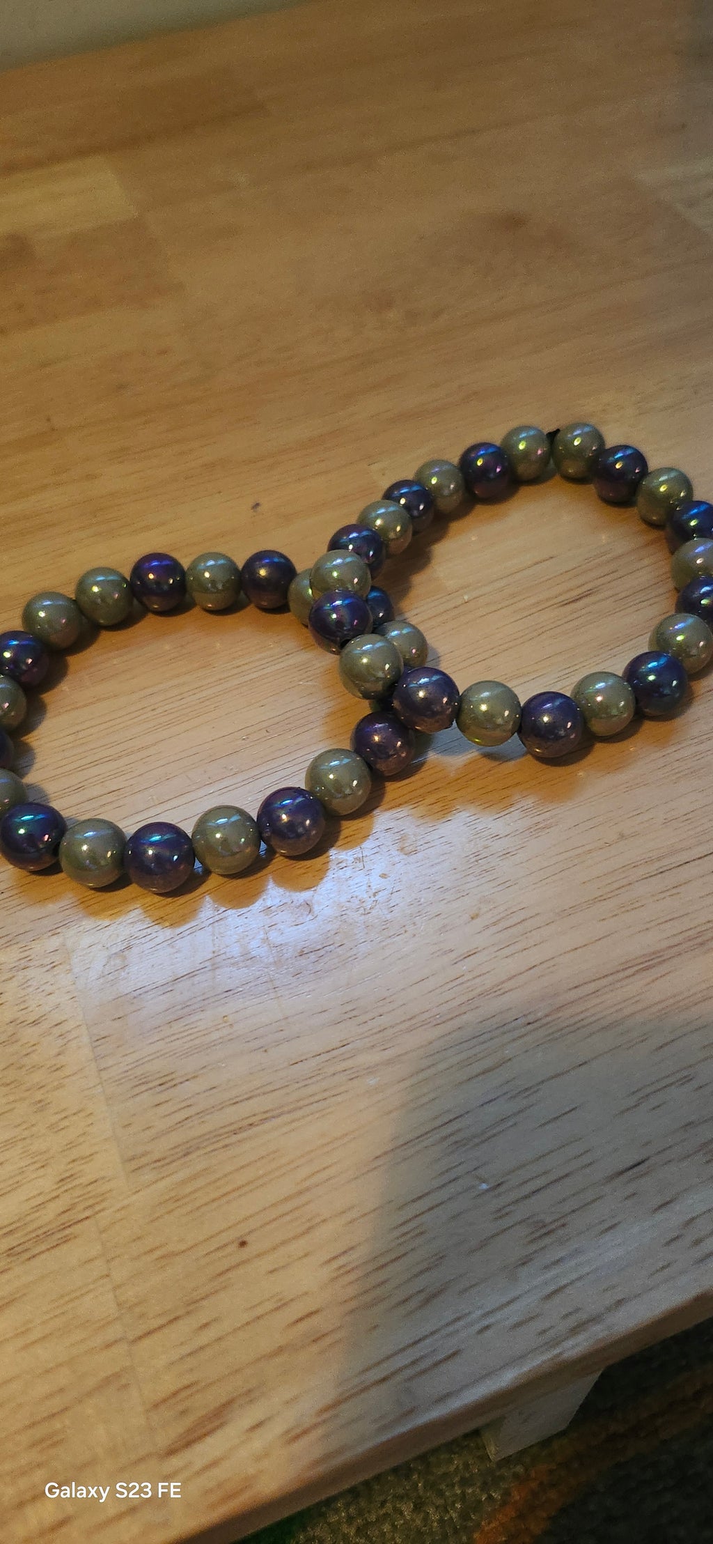 Handmade Dark Grey & Blue Purple Beaded Bracelet | Elegant Stretch Bracelet for Women | Graceform Boutique