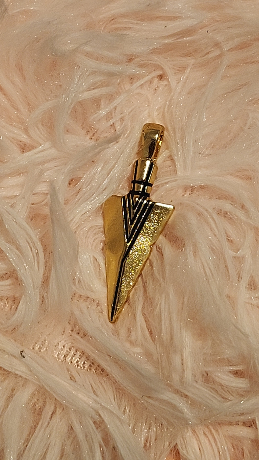 Gold Arrowhead Pendant Charm | Geometric Gold Pendant | Boho Minimalist Jewelry Charm | Statement Pendant for DIY Necklace