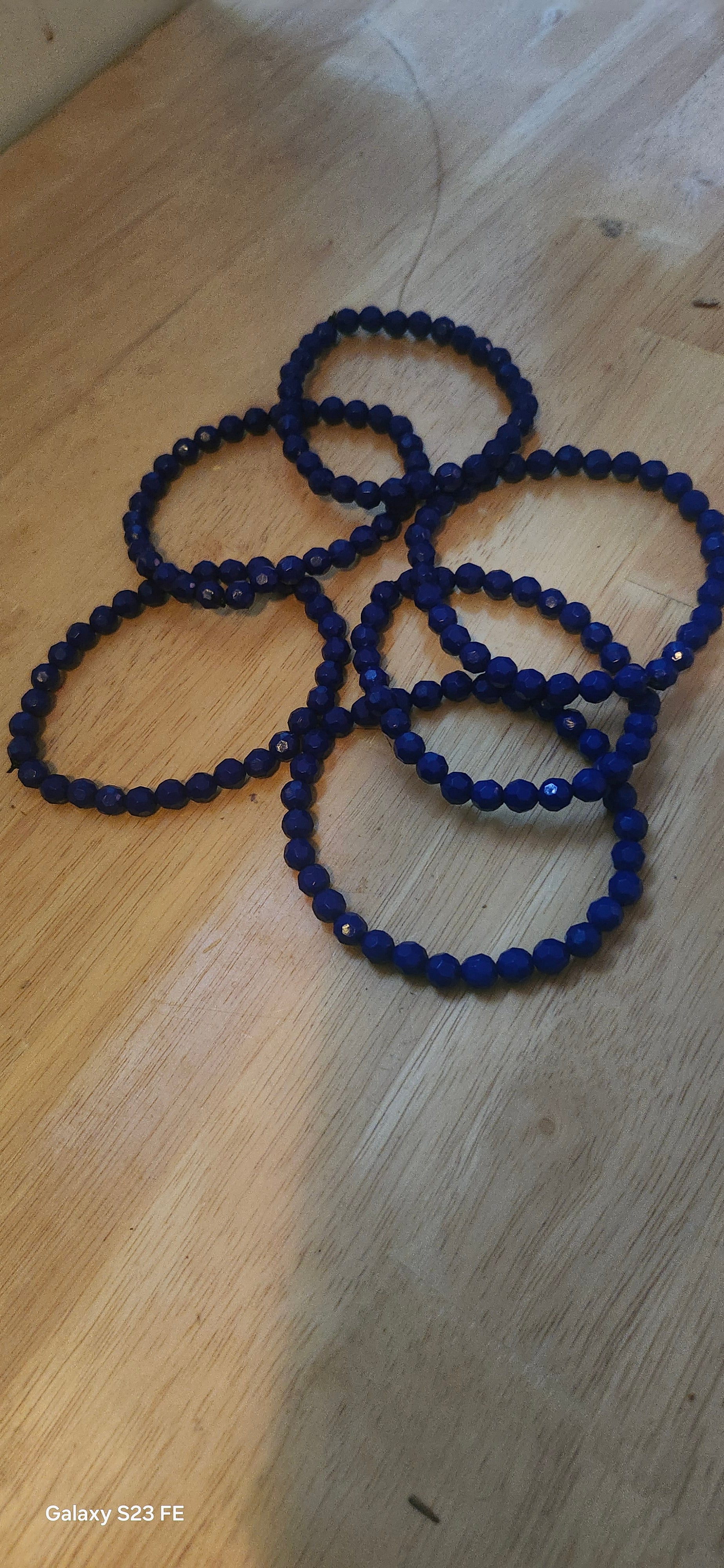 Super Dark Blue Beaded Bracelet | Elegant Handmade Stretch Bracelet for Women