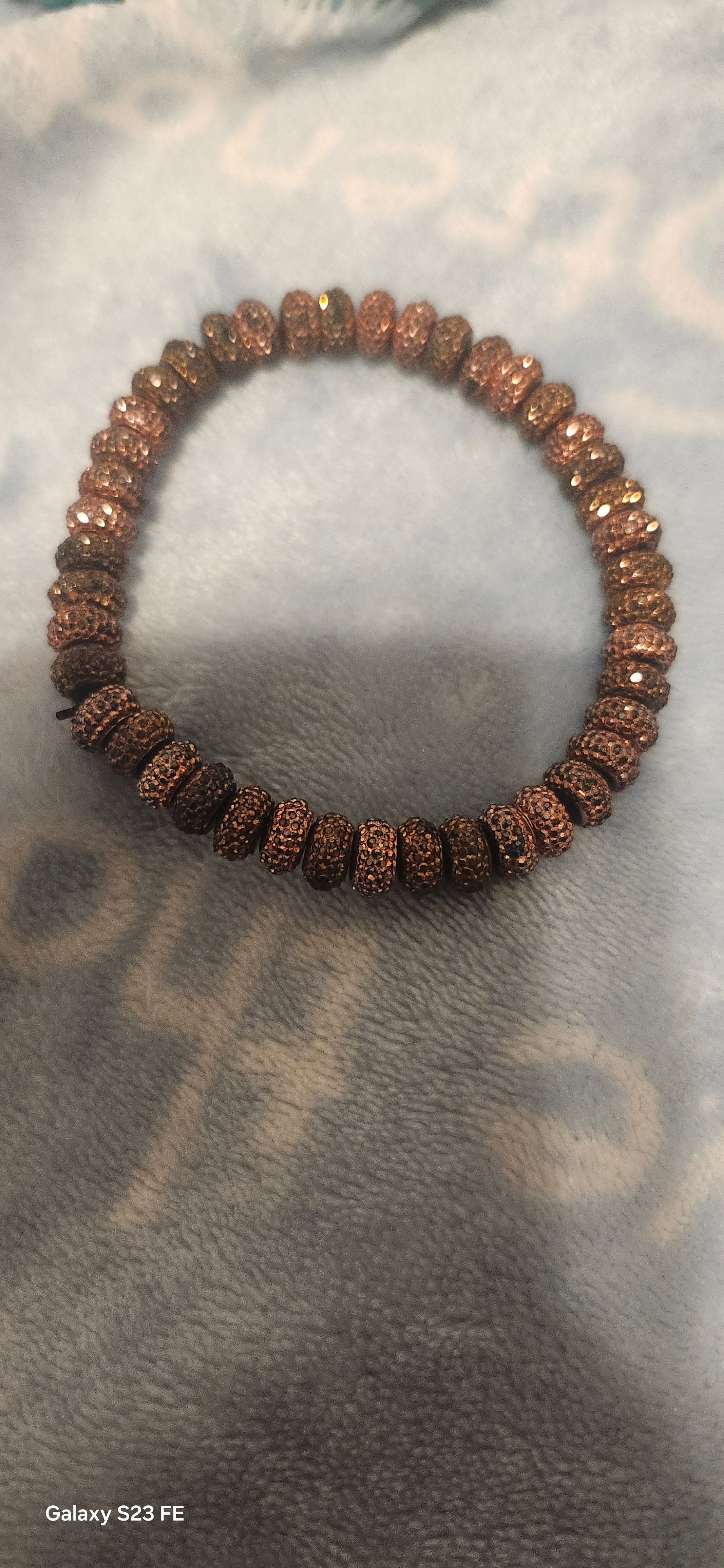 Rose Gold Rhinestone Stretch Bracelet for Women – Sparkly Crystal Beaded Fashion Jewelry