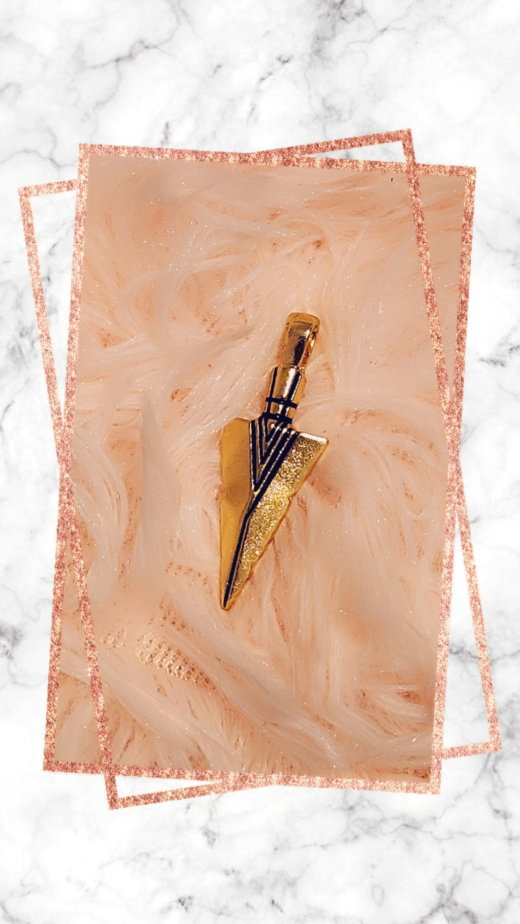 Gold Arrowhead Pendant Charm | Geometric Gold Pendant | Boho Minimalist Jewelry Charm | Statement Pendant for DIY Necklace