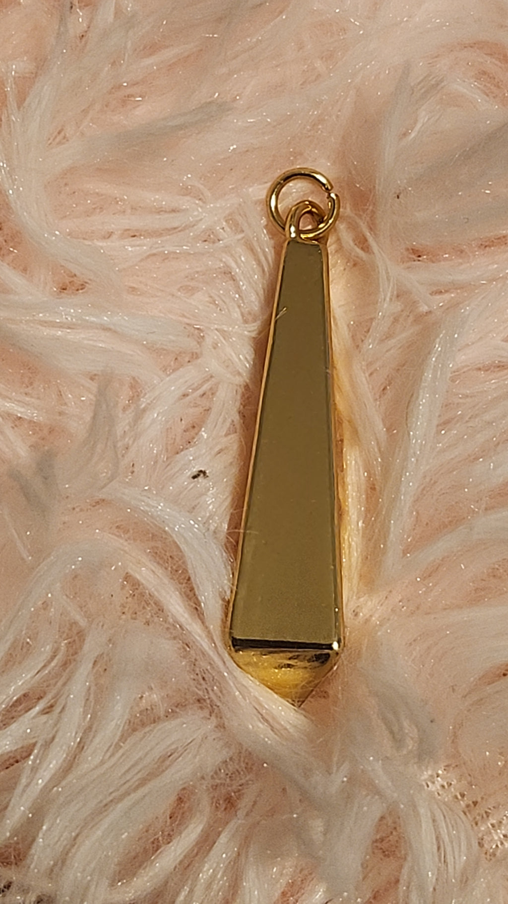 Minimalist Gold Pendant Charm, Geometric Trapezoid Charm, Gold Necklace Pendant, DIY Jewelry Charm, Modern Gold Jewelry Finding
