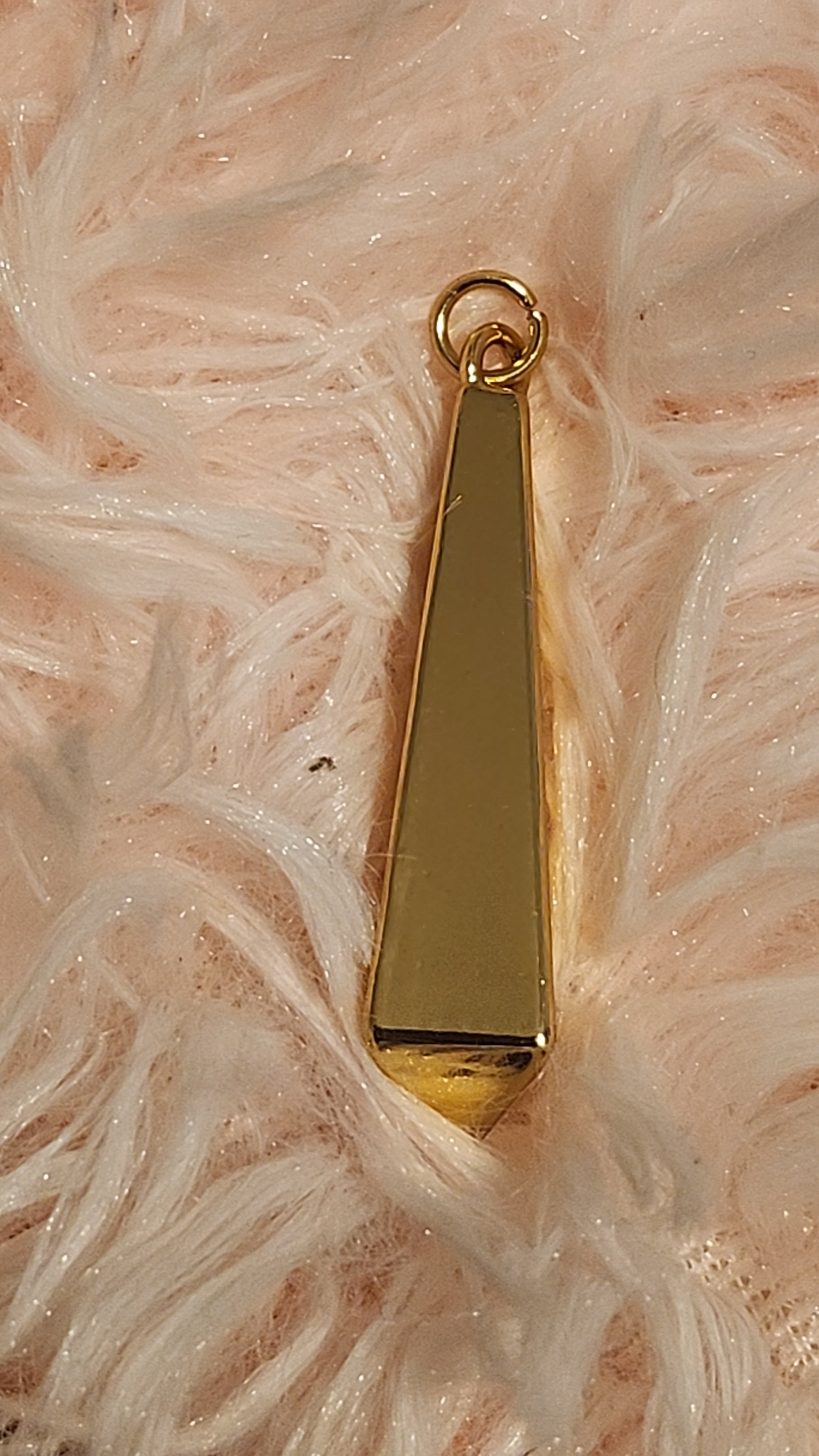 Minimalist Gold Pendant Charm, Geometric Trapezoid Charm, Gold Necklace Pendant, DIY Jewelry Charm, Modern Gold Jewelry Finding