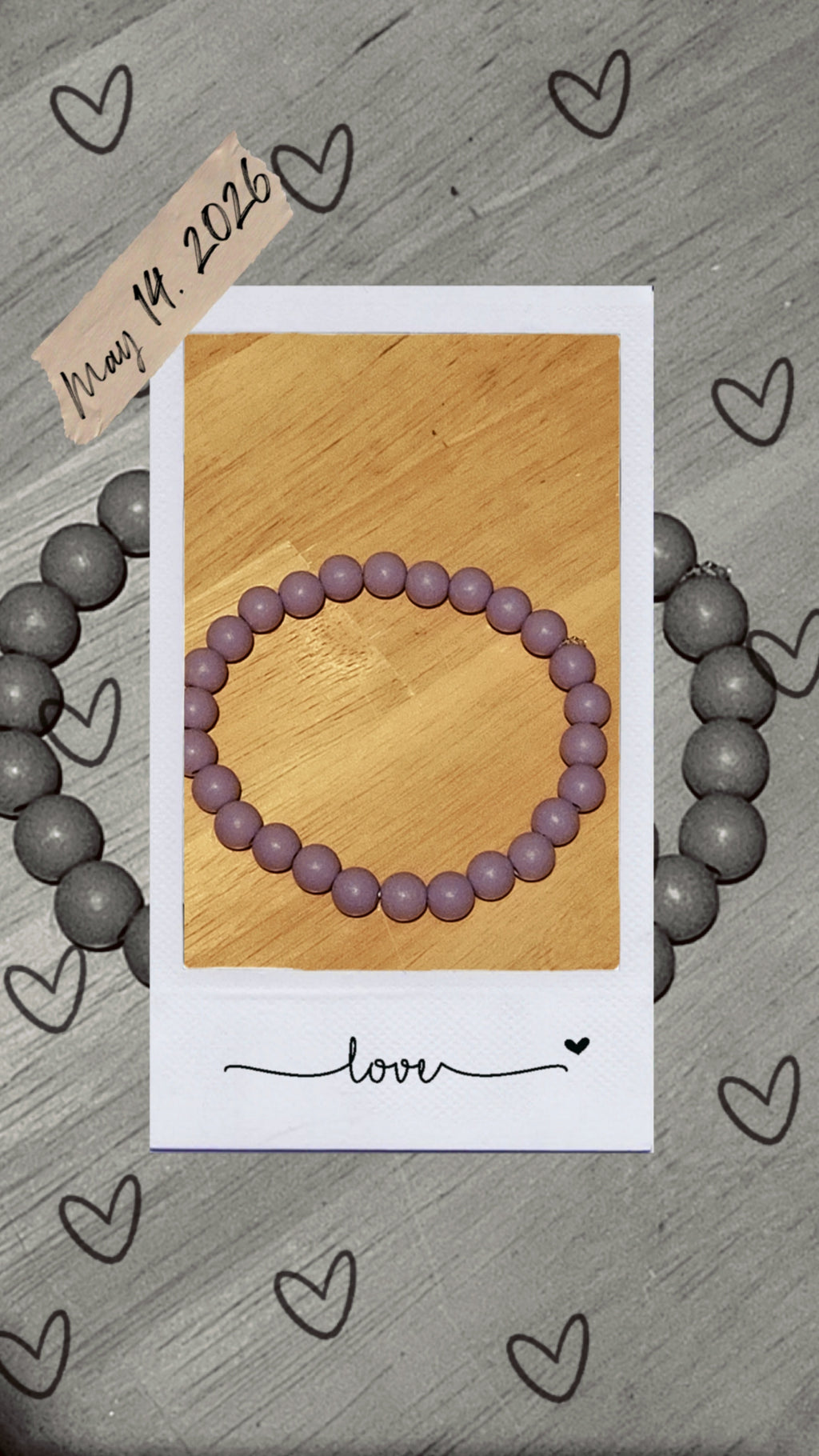 Purple Beaded Bracelet – Simple Minimalist Stretch Bracelet