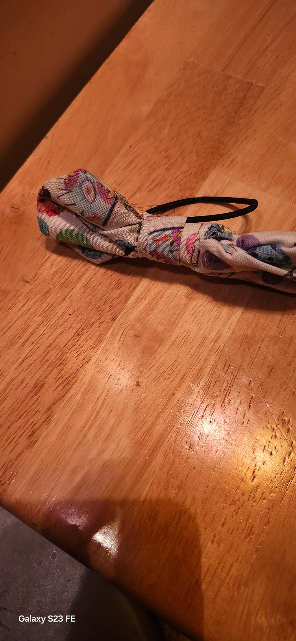 Sewing Themed Hair Bow – Handmade Craft Style Ribbon Bow
