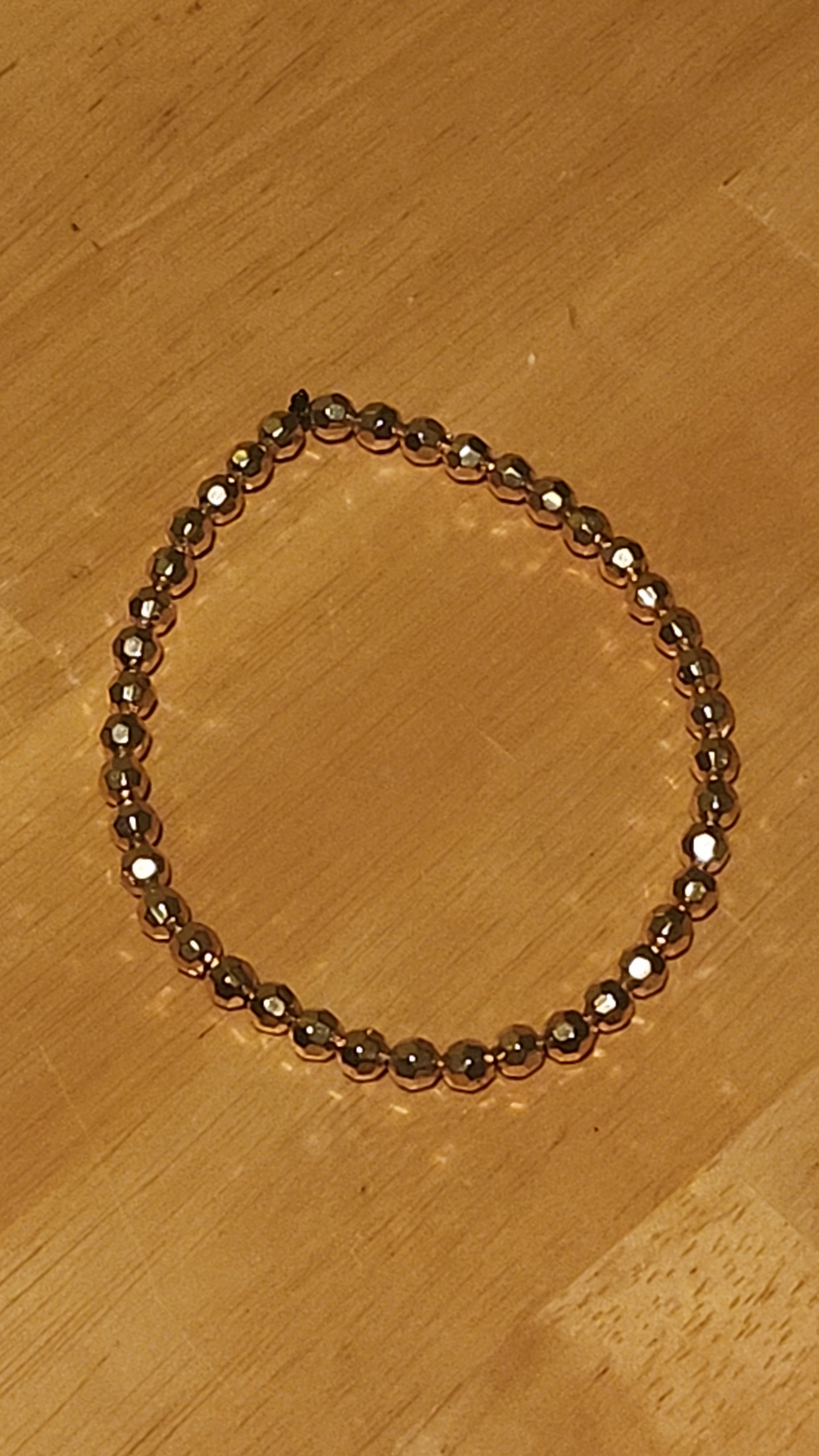 Golden Bead Bracelet for Women | Minimalist Stretch Bracelet |
