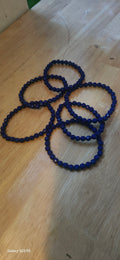 Super Dark Blue Beaded Bracelet | Elegant Handmade Stretch Bracelet for Women