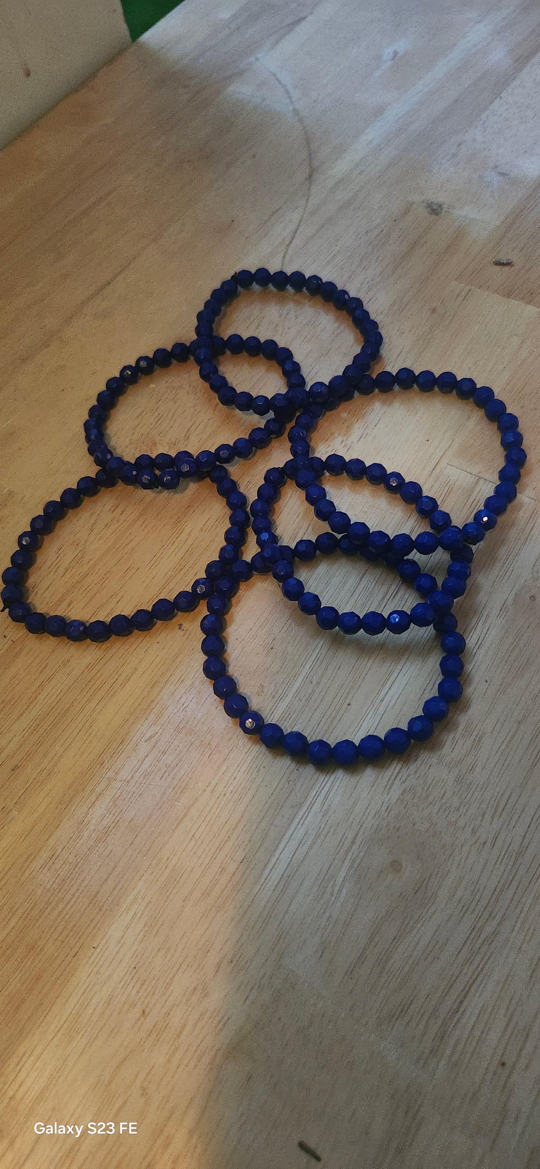 Super Dark Blue Beaded Bracelet | Elegant Handmade Stretch Bracelet for Women