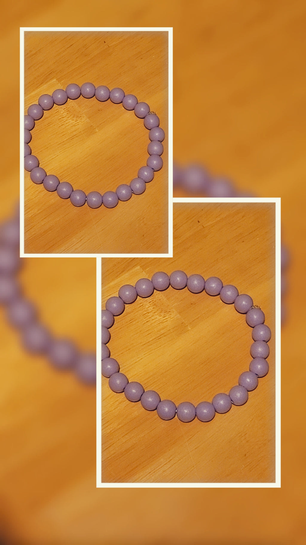Purple Beaded Bracelet – Simple Minimalist Stretch Bracelet