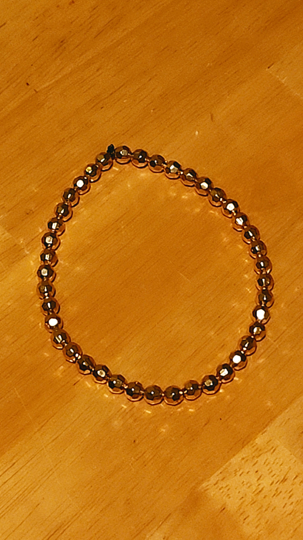 Golden Bead Bracelet for Women | Minimalist Stretch Bracelet |