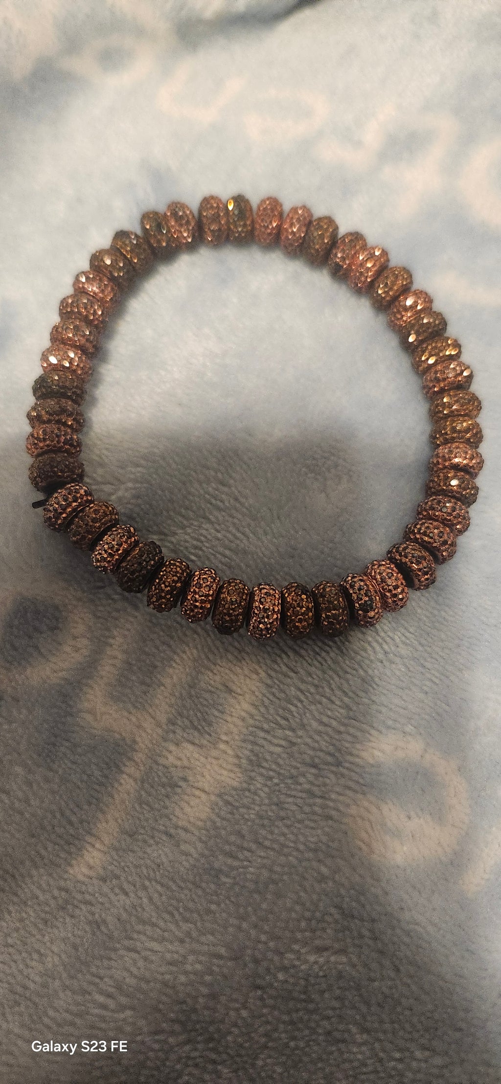 Rose Gold Rhinestone Stretch Bracelet for Women – Sparkly Crystal Beaded Fashion Jewelry