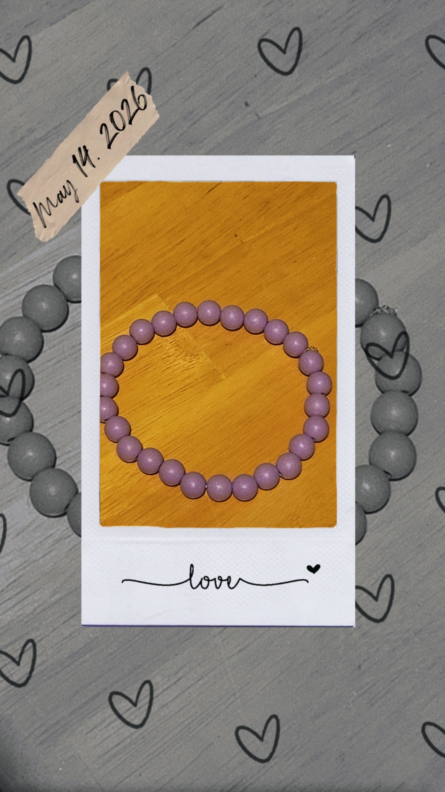 Purple Beaded Bracelet – Simple Minimalist Stretch Bracelet