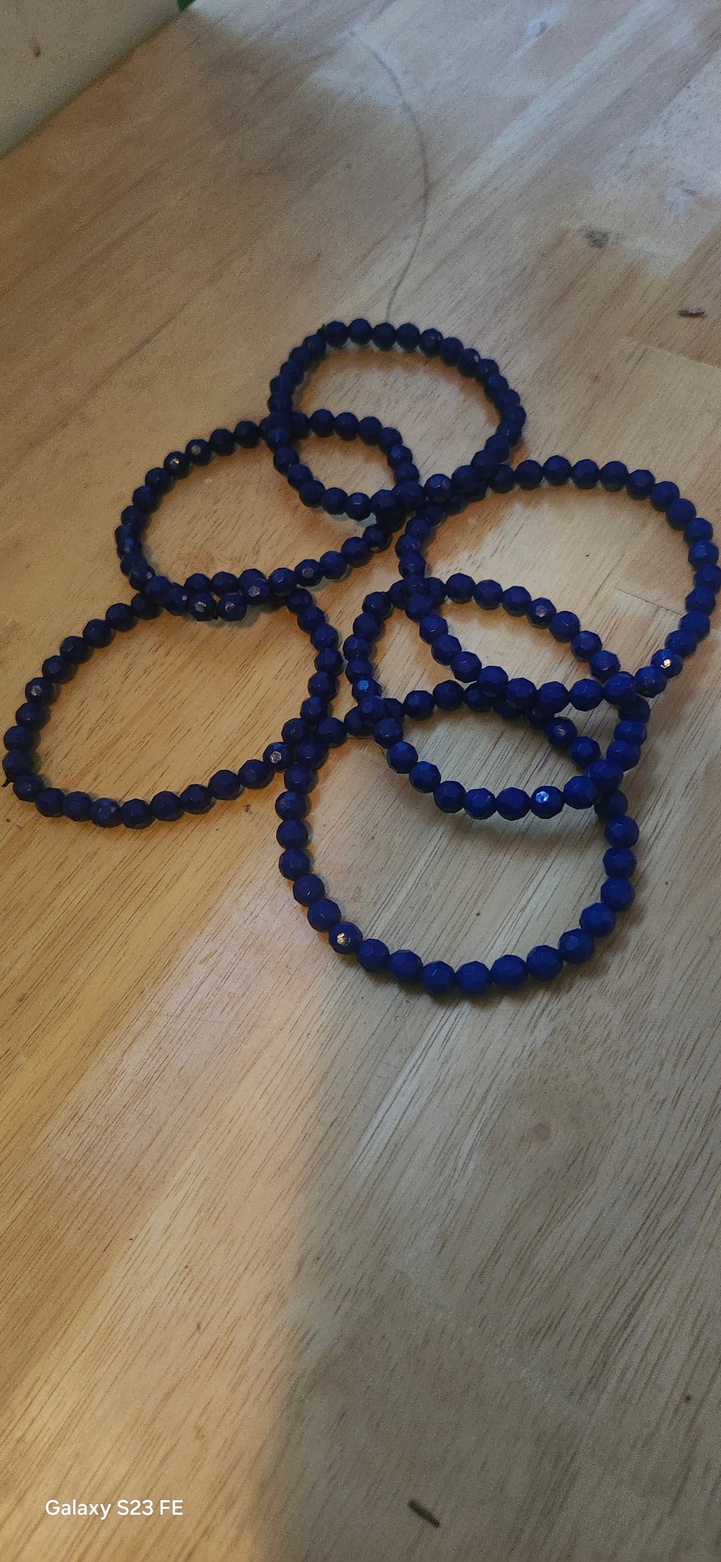 Super Dark Blue Beaded Bracelet | Elegant Handmade Stretch Bracelet for Women
