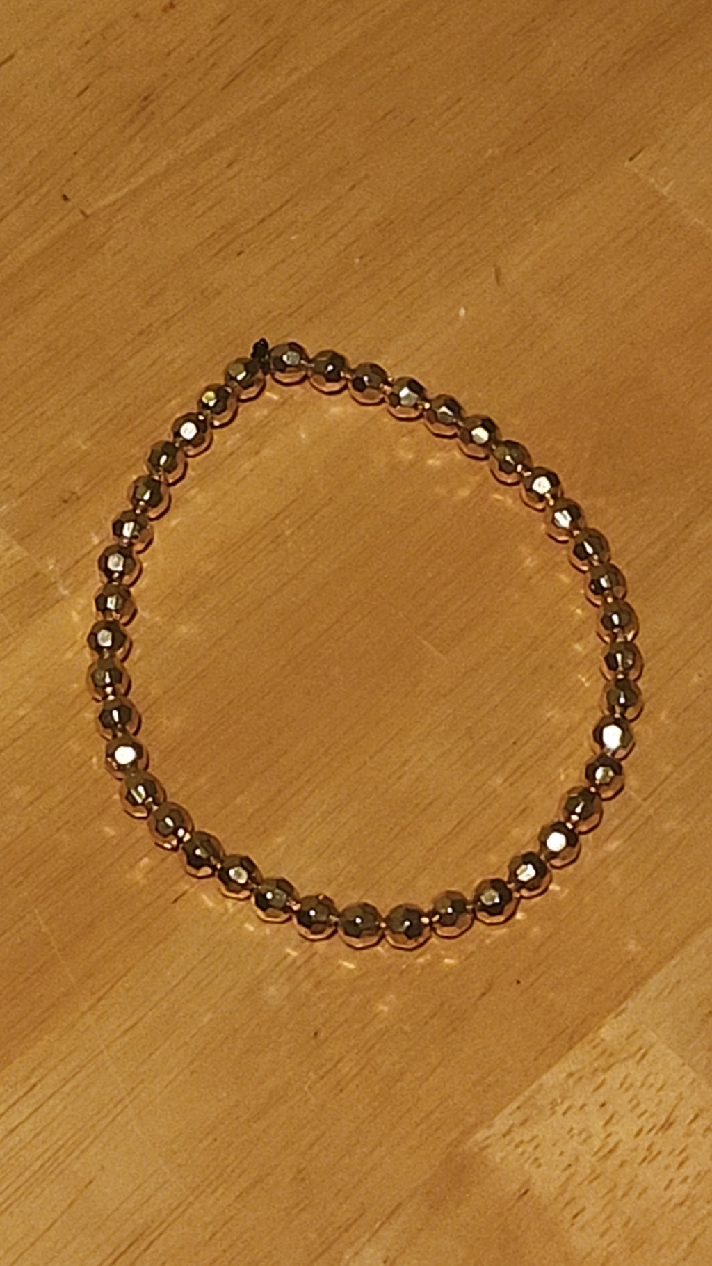 Golden Bead Bracelet for Women | Minimalist Stretch Bracelet |