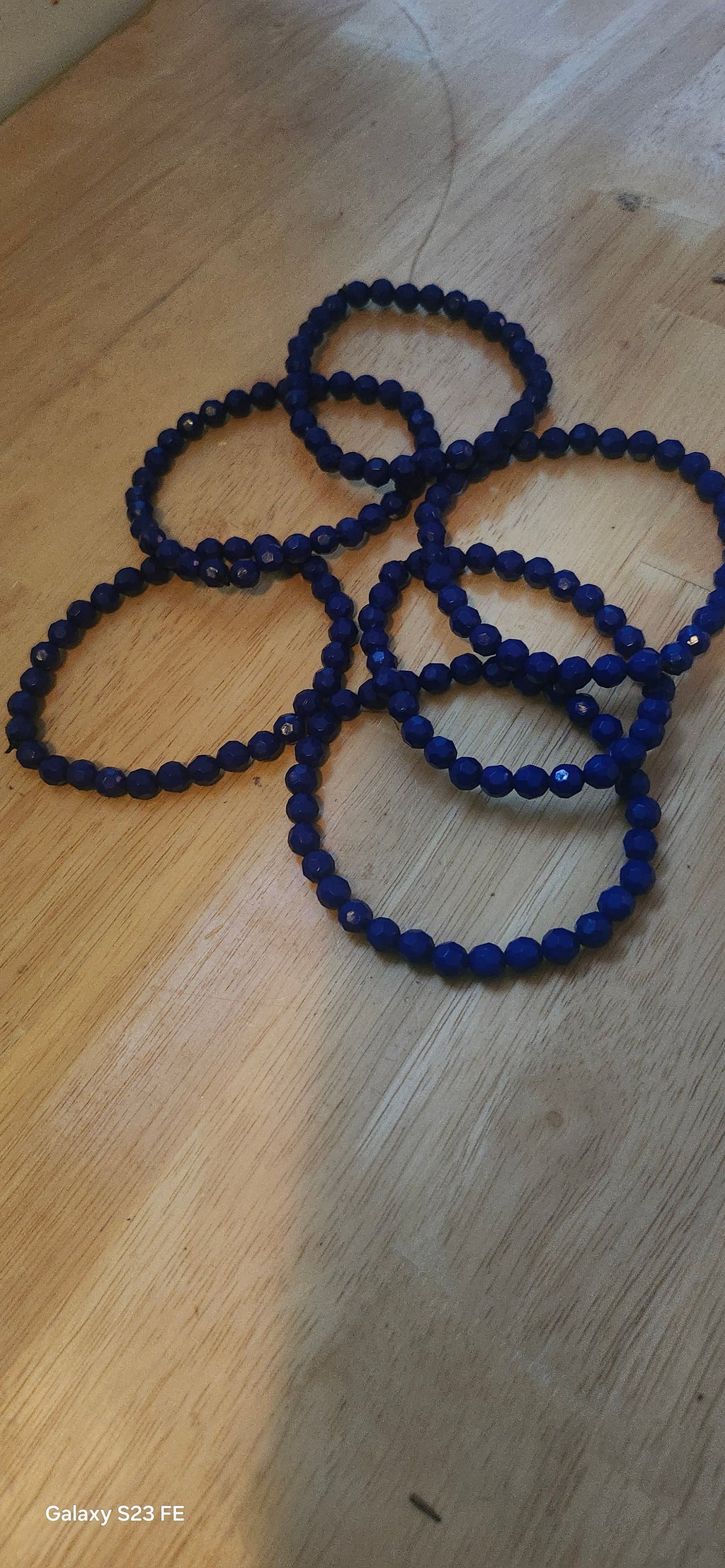 Super Dark Blue Beaded Bracelet | Elegant Handmade Stretch Bracelet for Women
