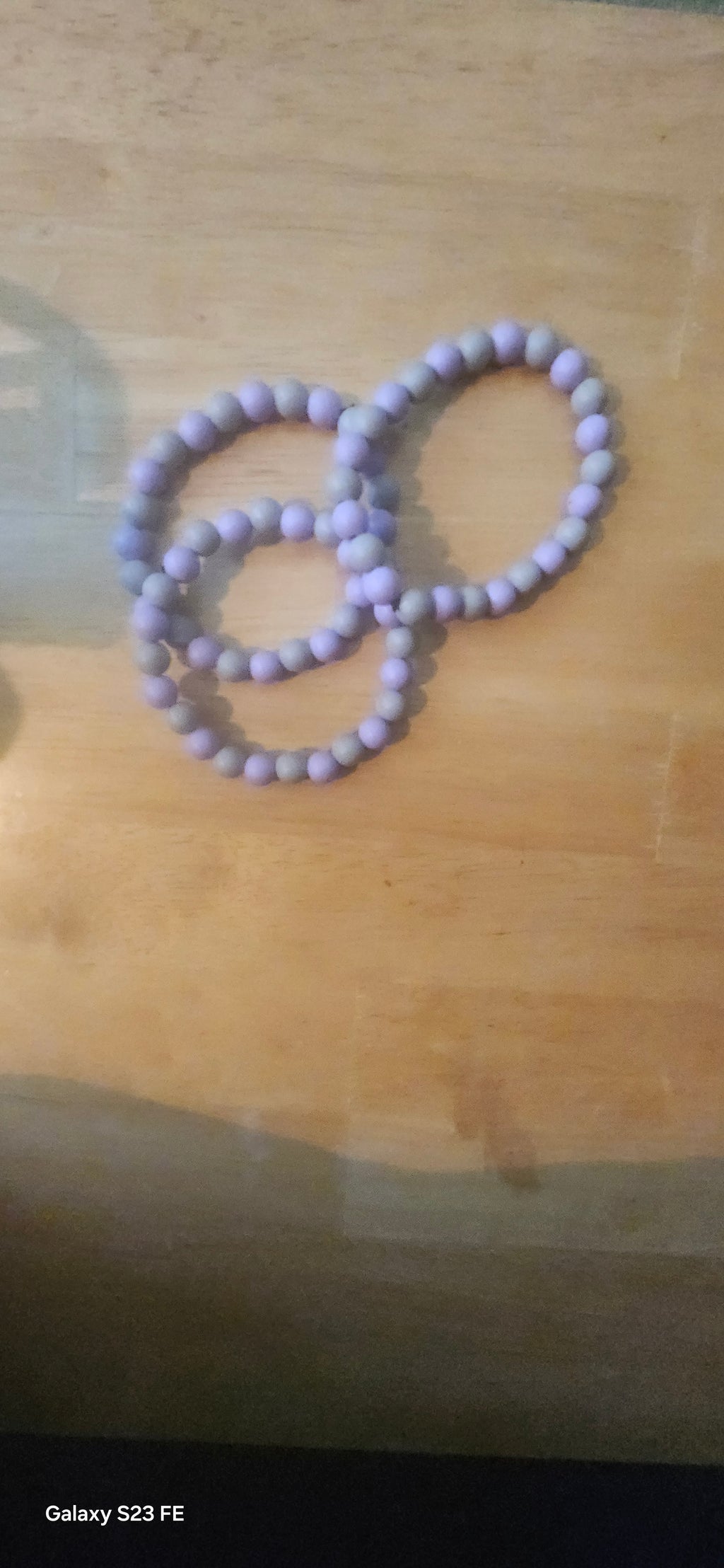 Grey & Purple Beaded Bracelet – Stylish Unisex Elastic Wristband | Handmade Fashion Jewelry Gift