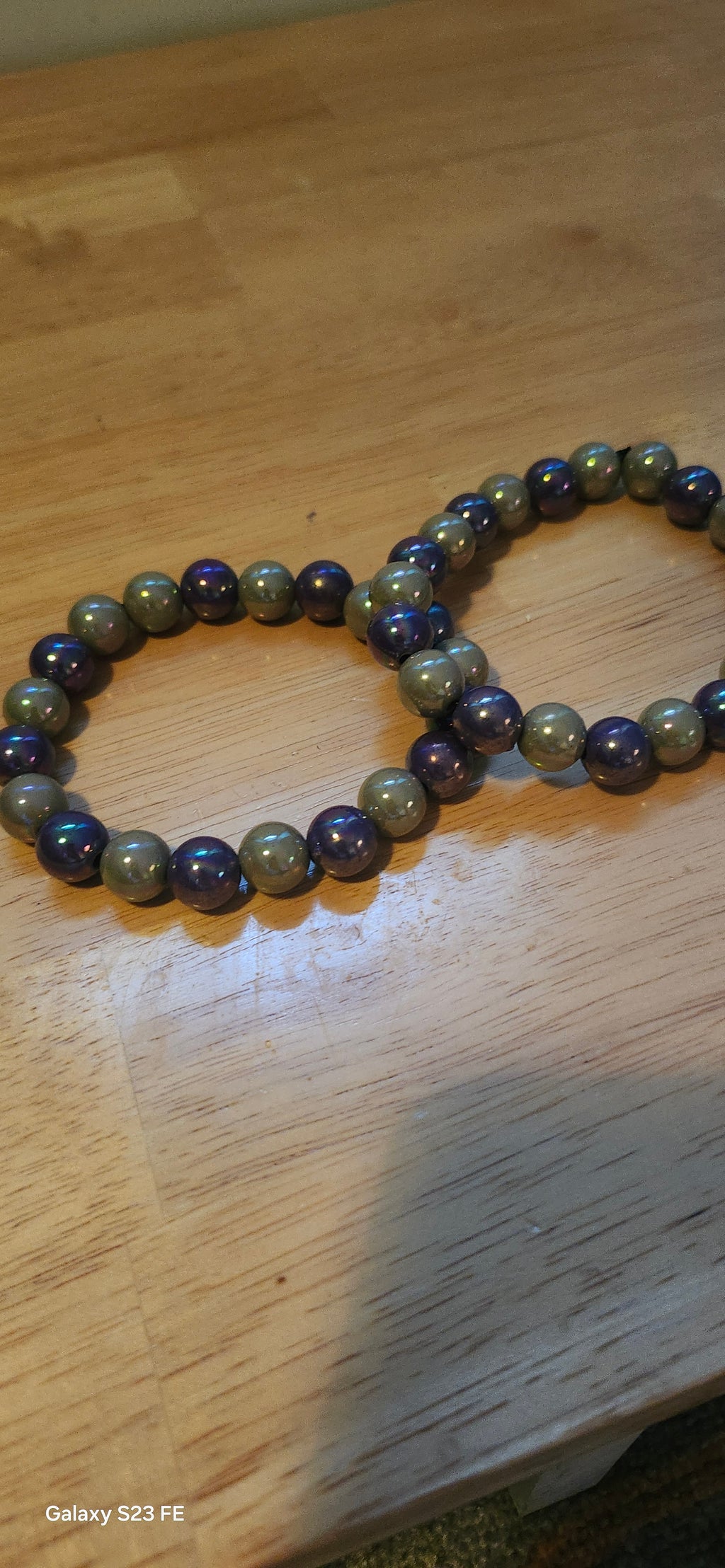 Handmade Dark Grey & Blue Purple Beaded Bracelet | Elegant Stretch Bracelet for Women | Graceform Boutique