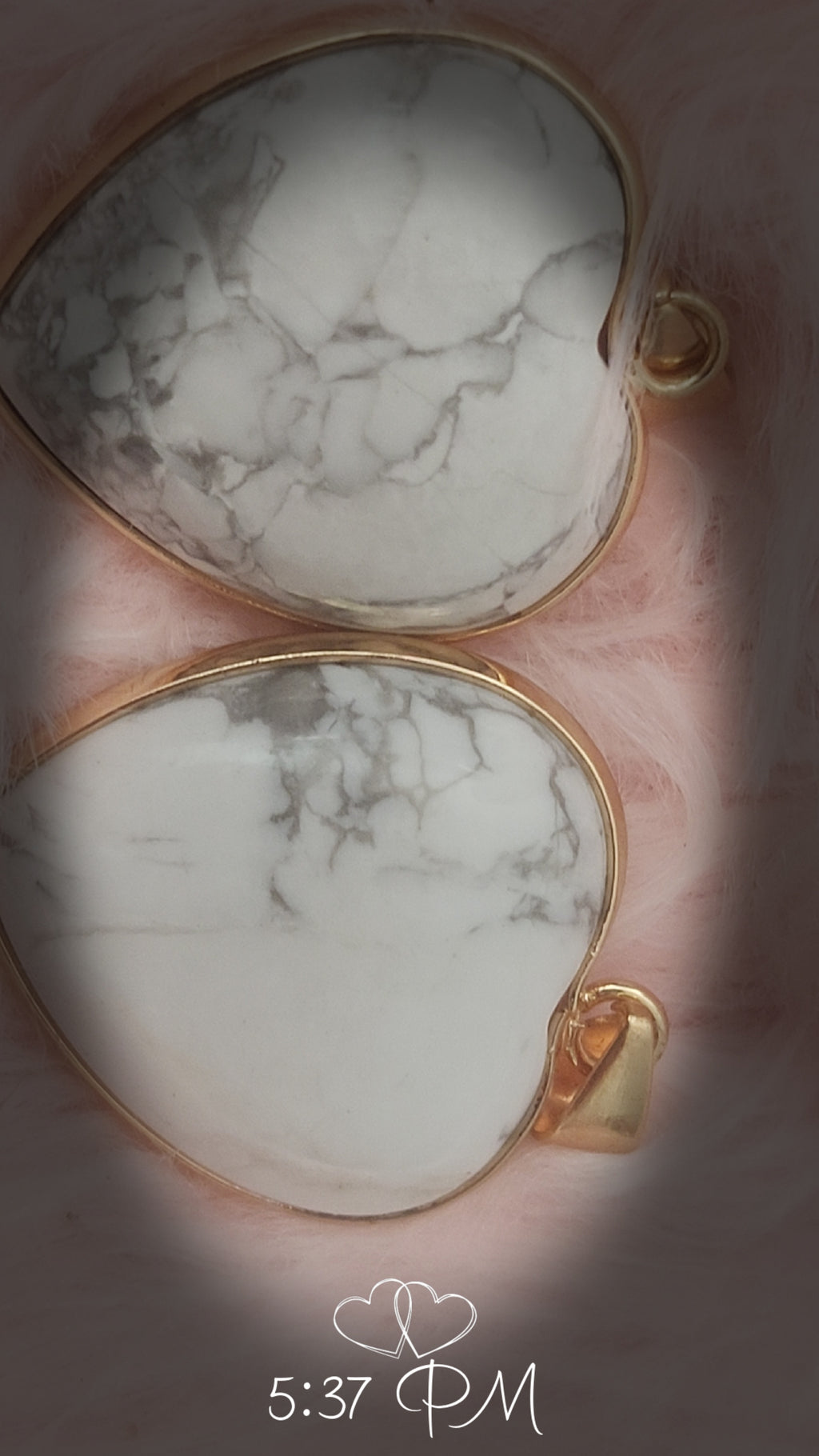 White Marble Heart Pendant Necklace | Elegant Minimalist Jewelry Gift for Women