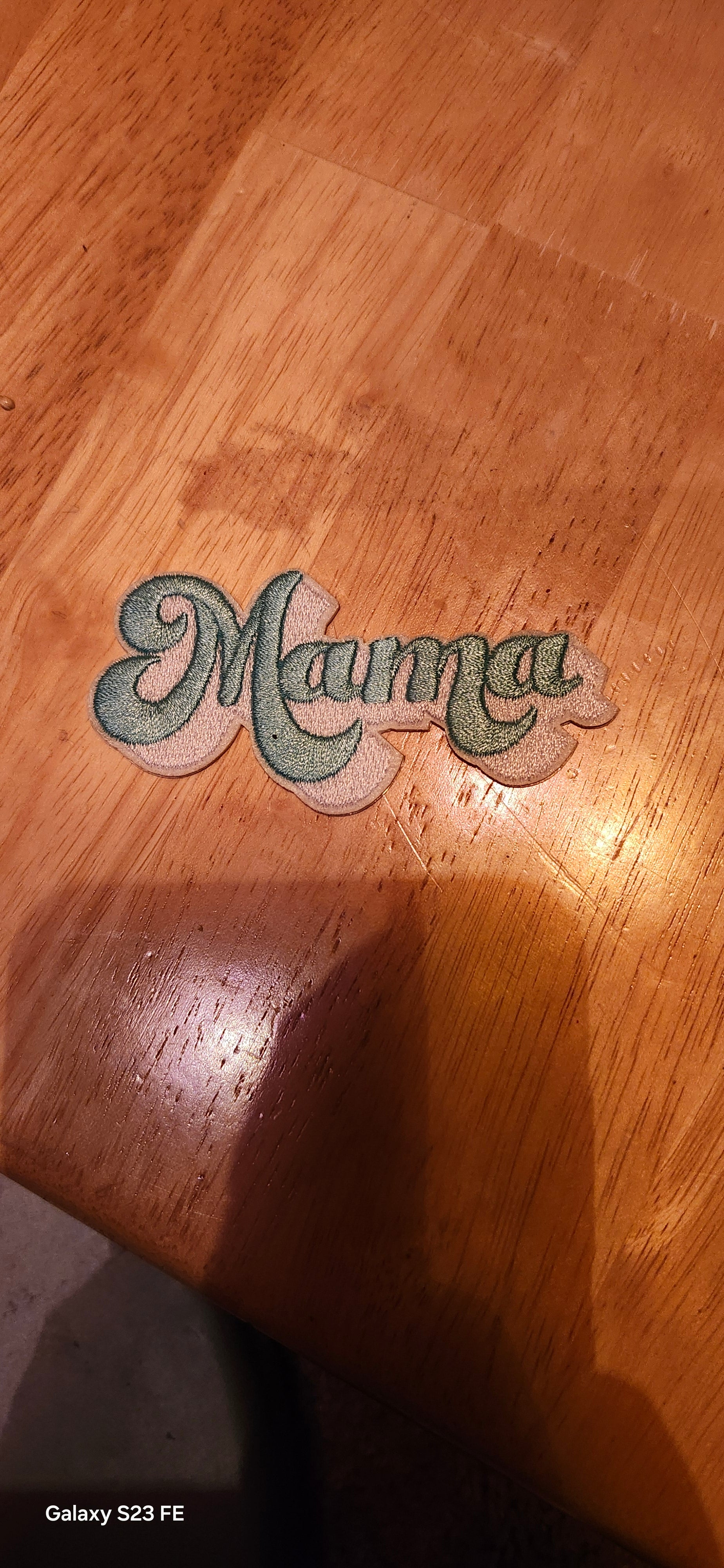 Mama Sewing Patch | Cute Embroidered Iron-On Patch for Jackets, Bags & Hats