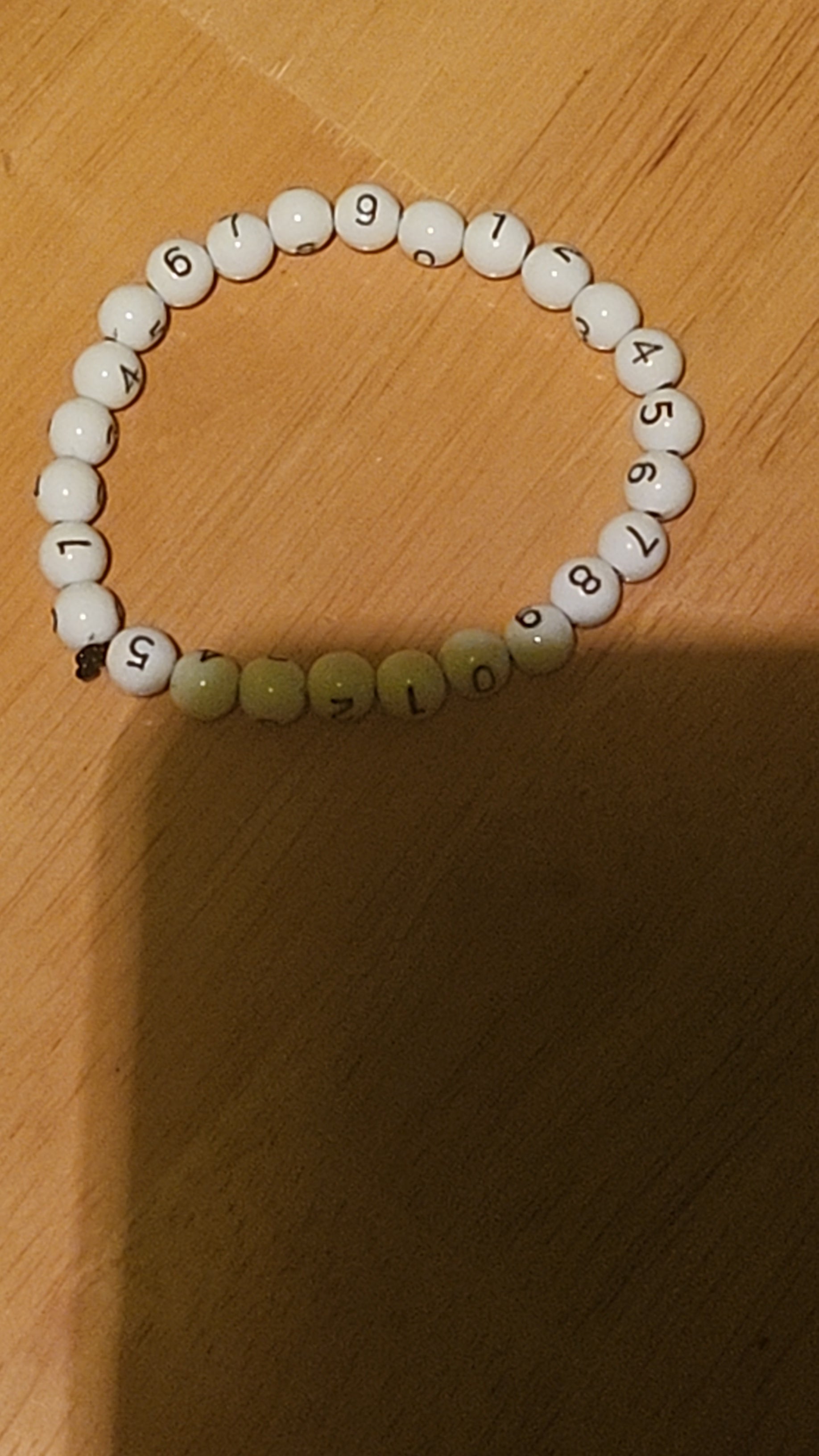 Minimalist Number Bracelet – Custom Simple Beaded Teacher Bracelet | Educational Gift Jewelry