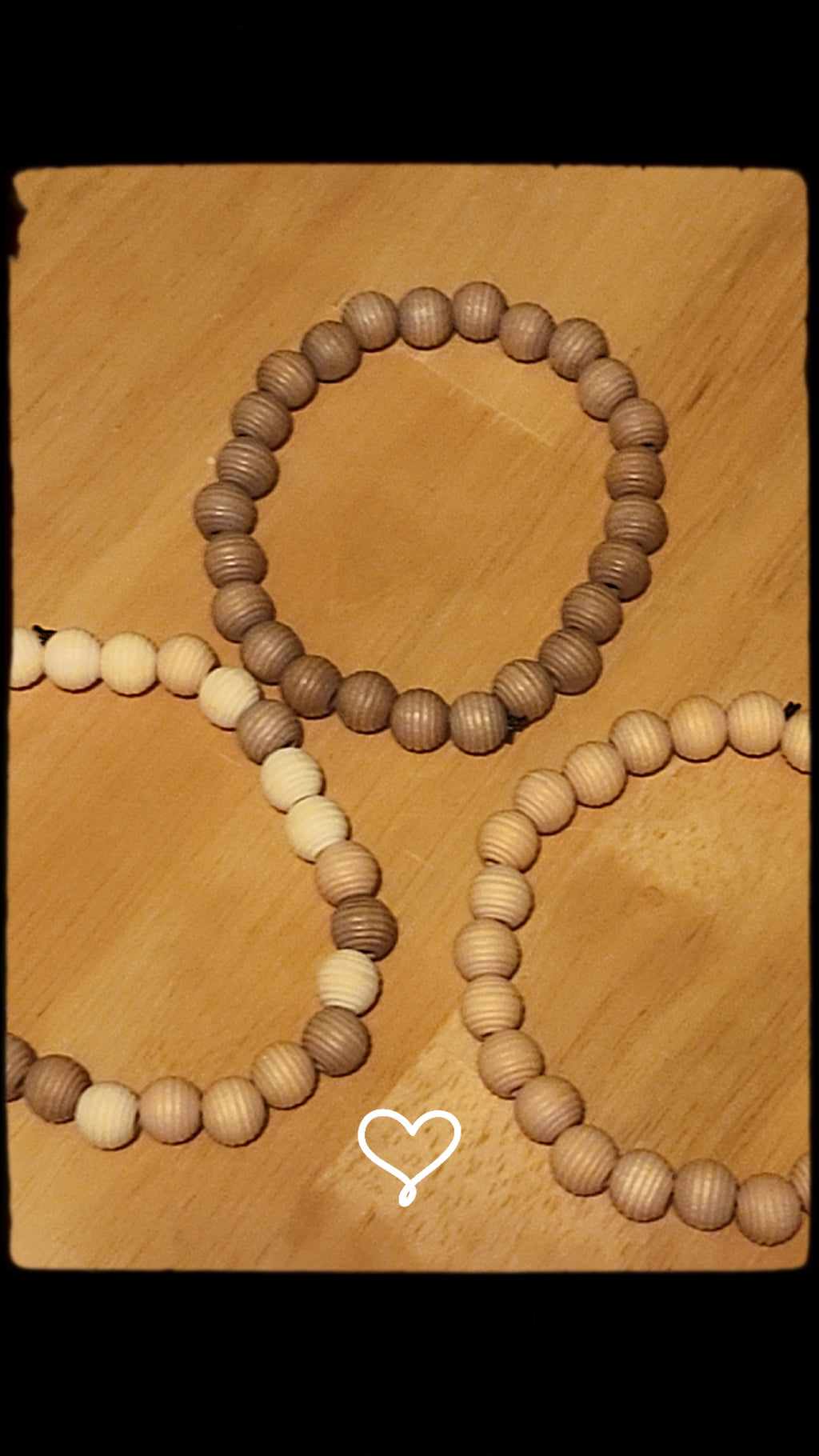 Neutral Tone Wooden Bead Bracelet | Handmade Stretch Bracelets | Minimalist Natural Jewelry
