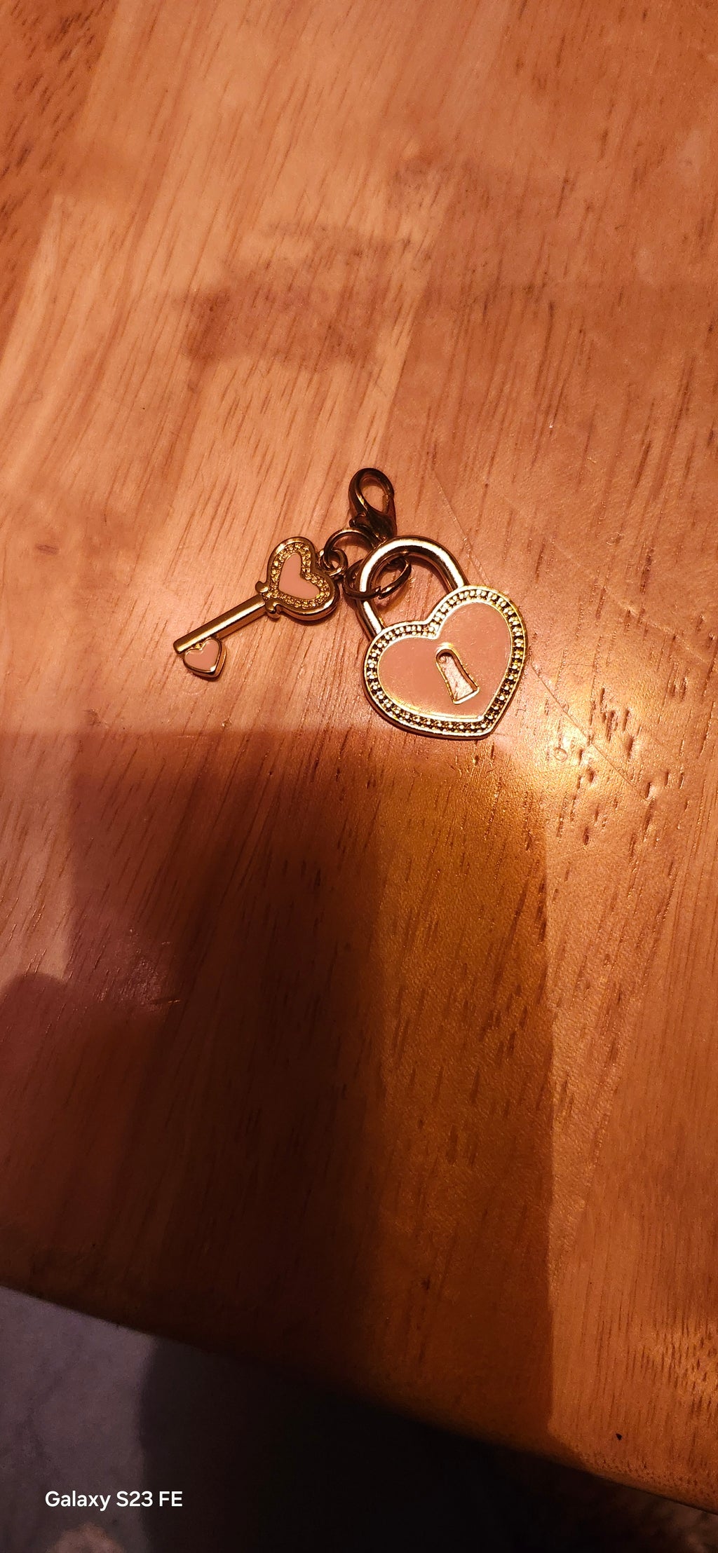 Heart Lock & Key Charm | Cute Gold Love Pendant for Bracelets & Keychains