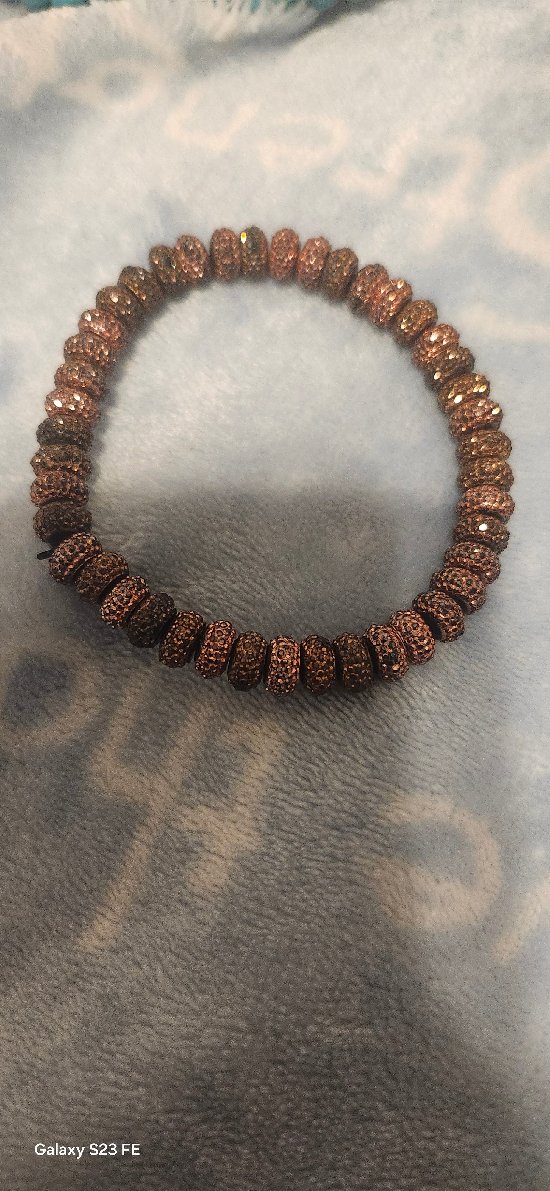 Rose Gold Rhinestone Stretch Bracelet for Women – Sparkly Crystal Beaded Fashion Jewelry