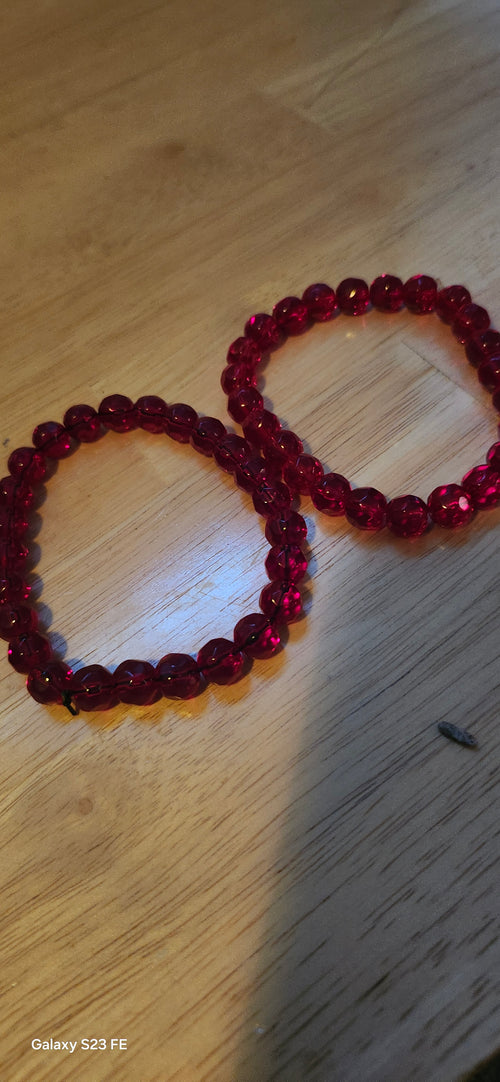 Dark Red Luxury Bracelet – Elegant Garnet-Inspired Beaded Jewelry for Everyday Style & Special Occasions