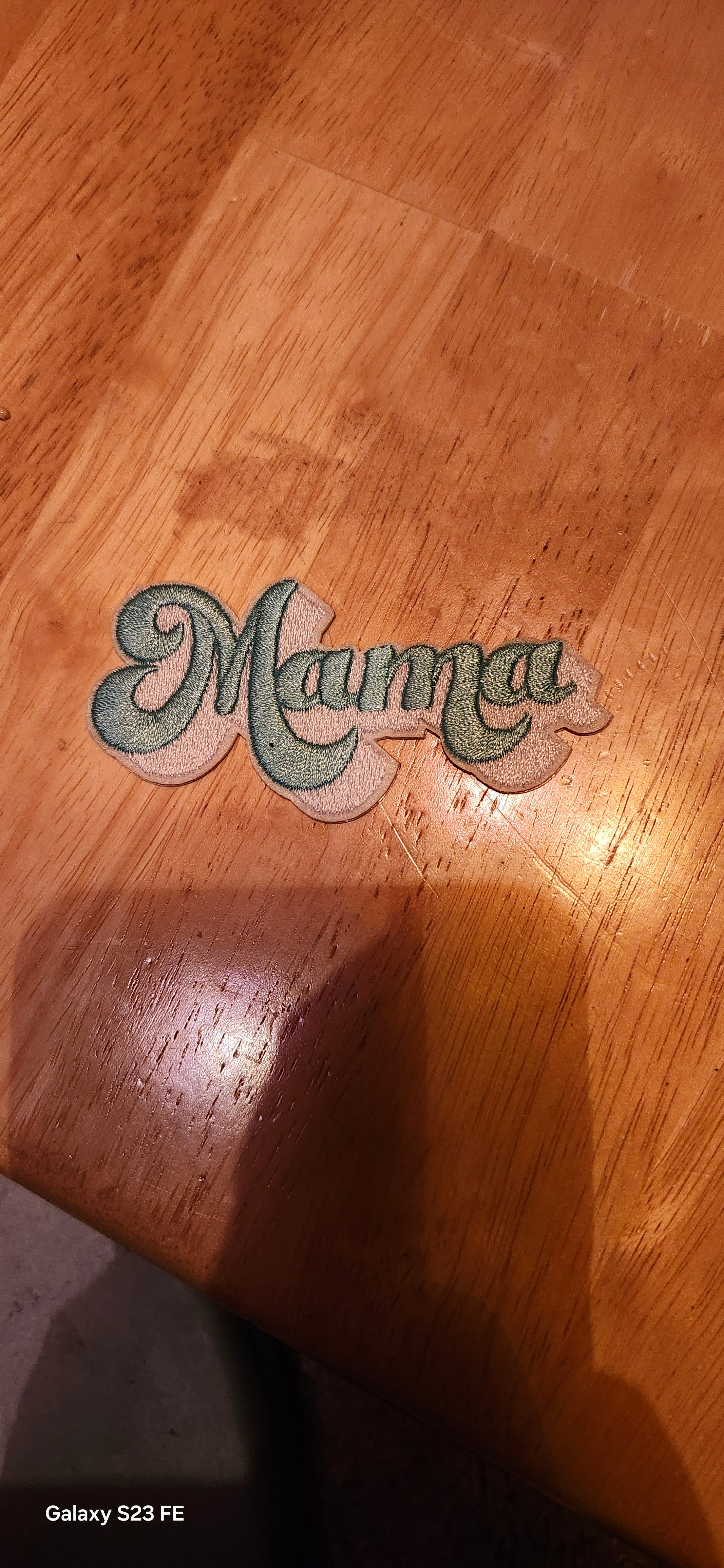Mama Sewing Patch | Cute Embroidered Iron-On Patch for Jackets, Bags & Hats