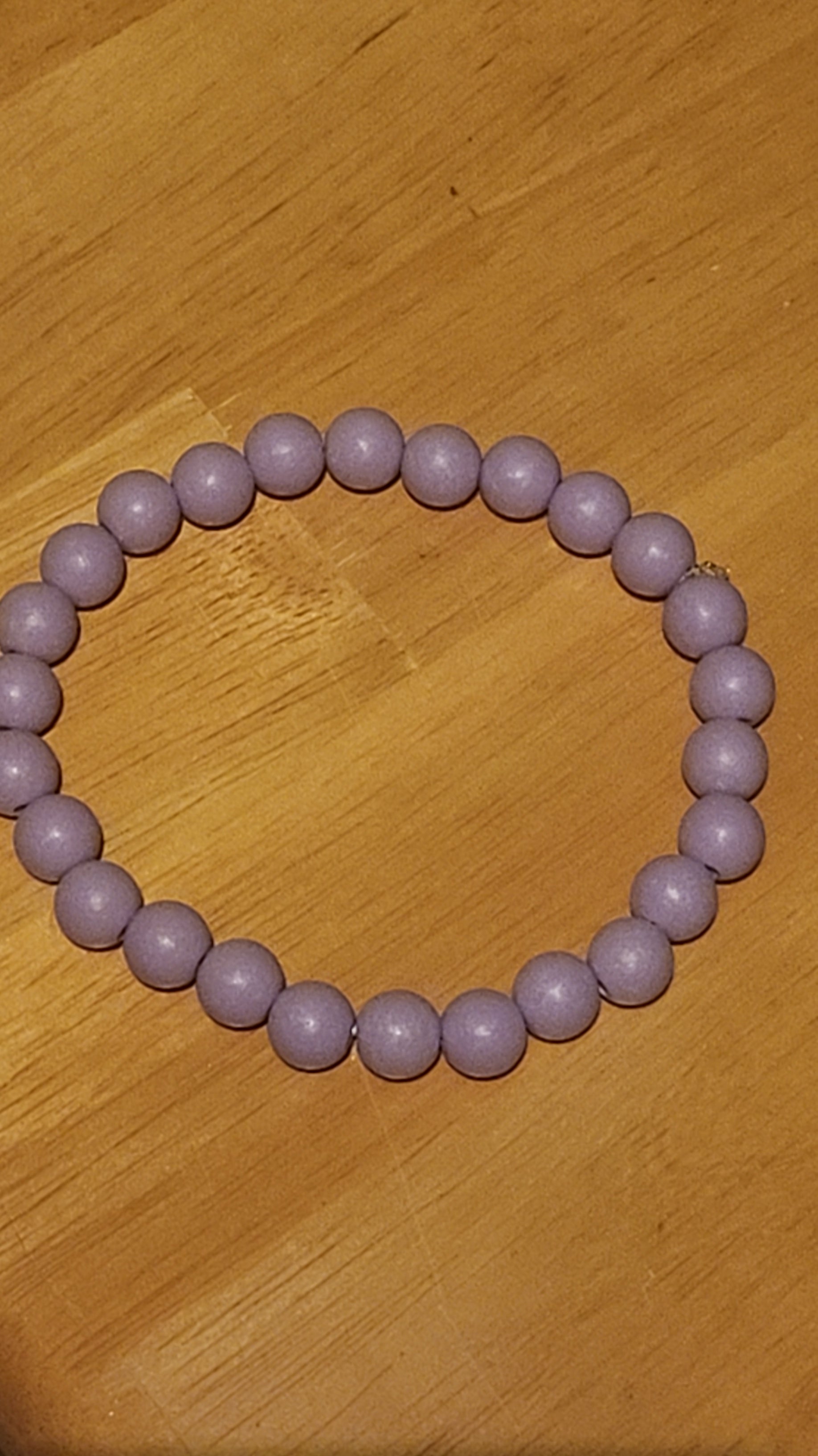 Purple Beaded Bracelet – Simple Minimalist Stretch Bracelet