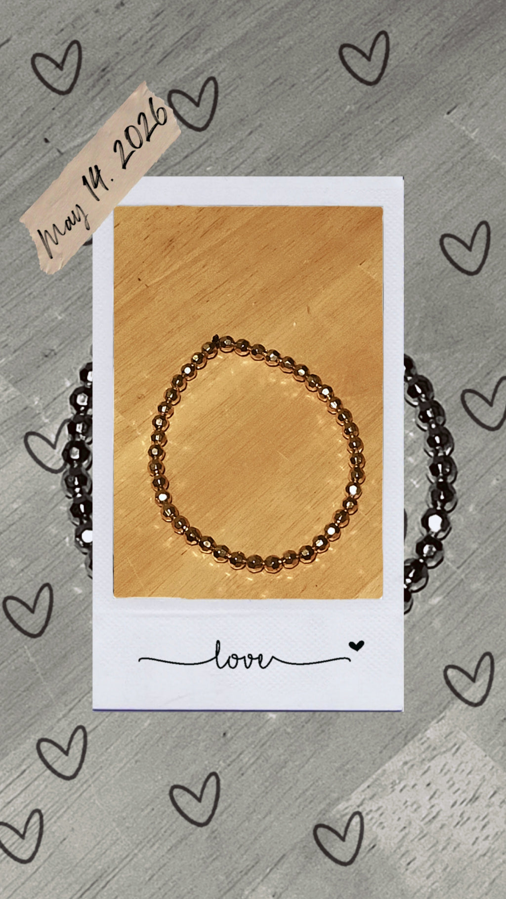 Golden Bead Bracelet for Women | Minimalist Stretch Bracelet |