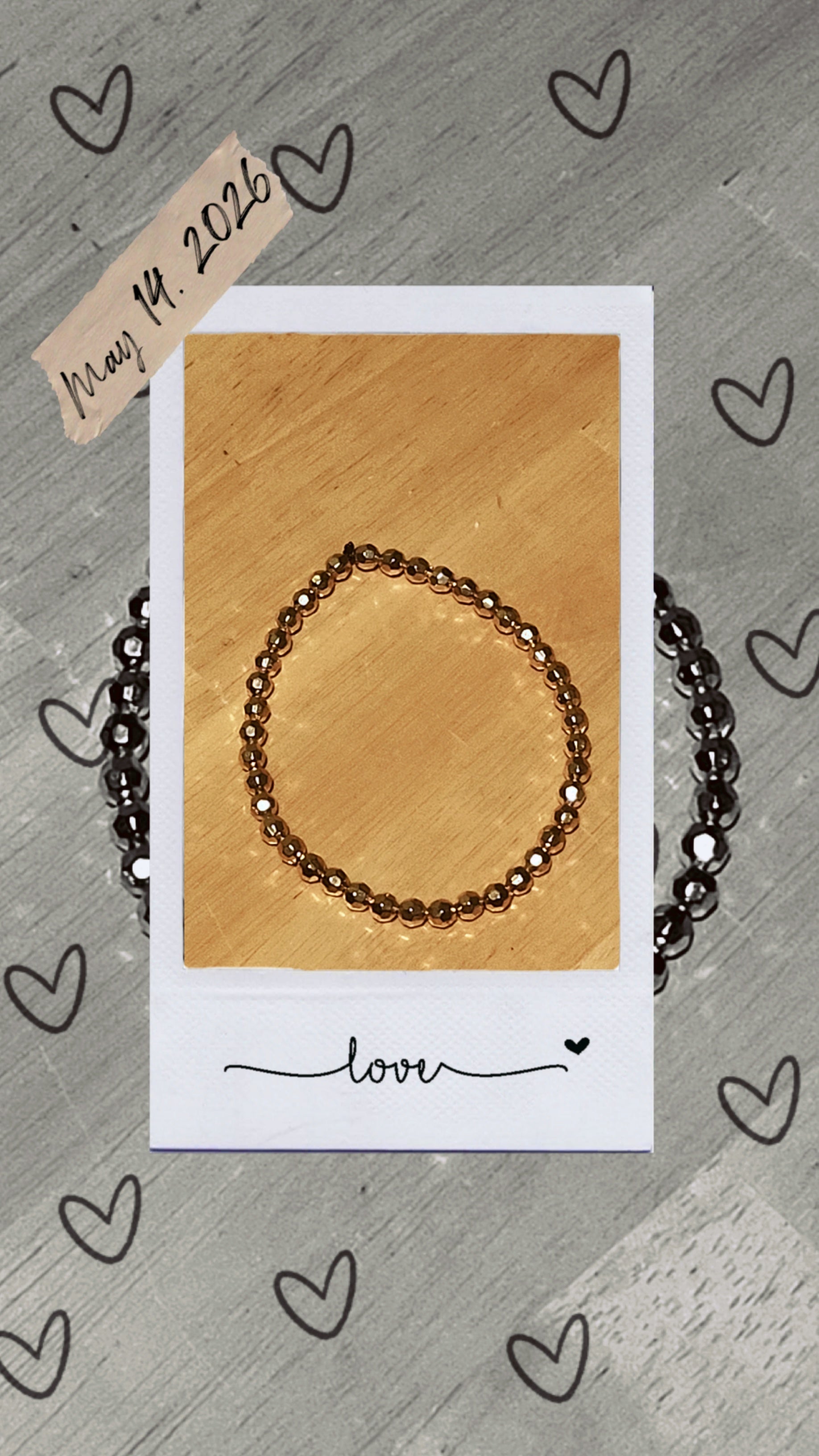 Golden Bead Bracelet for Women | Minimalist Stretch Bracelet |