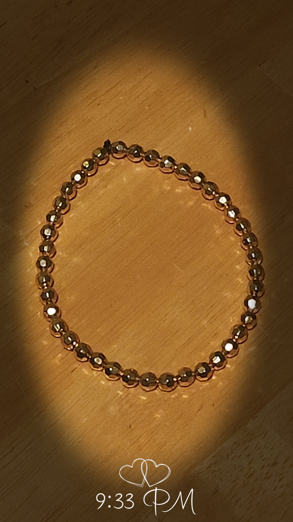 Golden Bead Bracelet for Women | Minimalist Stretch Bracelet |