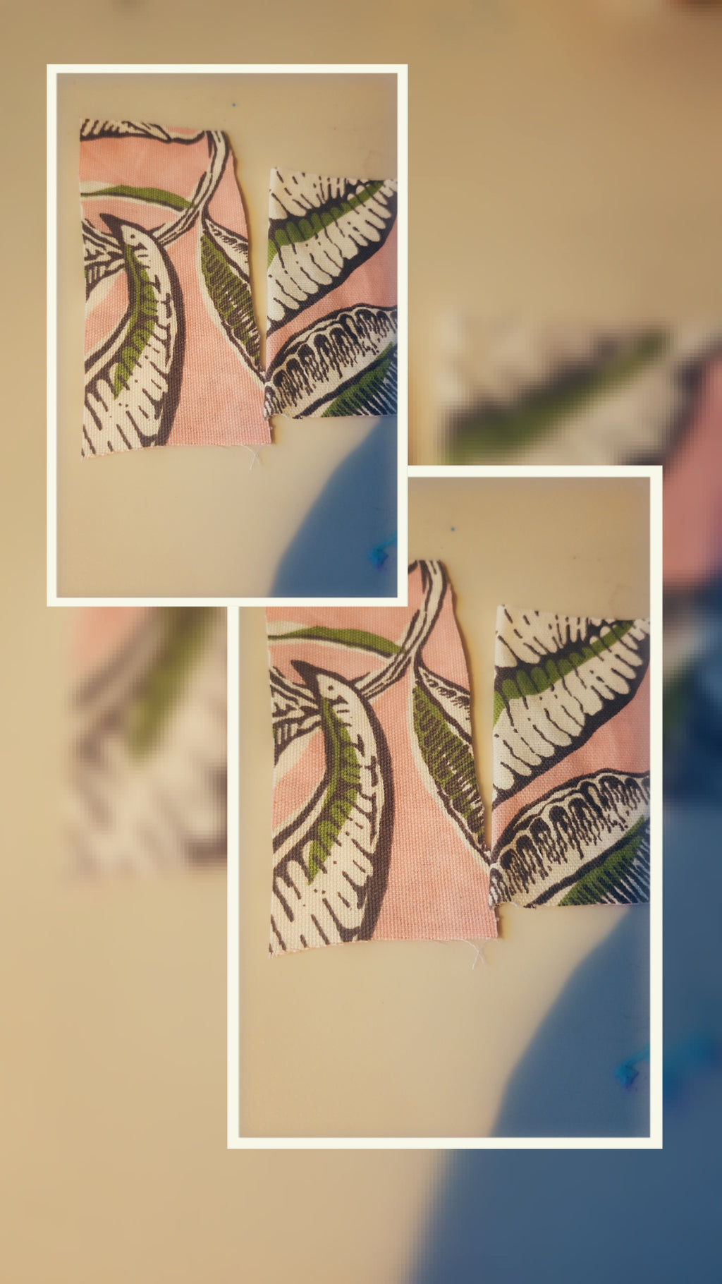 Pink & Green Leaf Fabric Bookmark | Handmade Botanical Bookmark | Cute Reading Accessory | Book Lover Gift | Cloth Bookmark