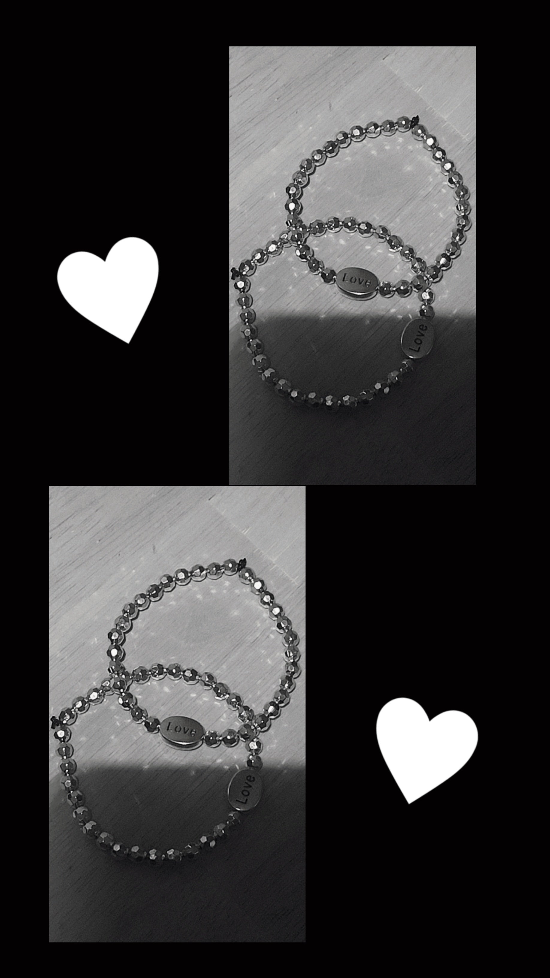 Love Silver Oval Bracelet with Gold Beads | Inspirational Adjustable Bracelet for Women | Meaningful Jewelry Gift for Her