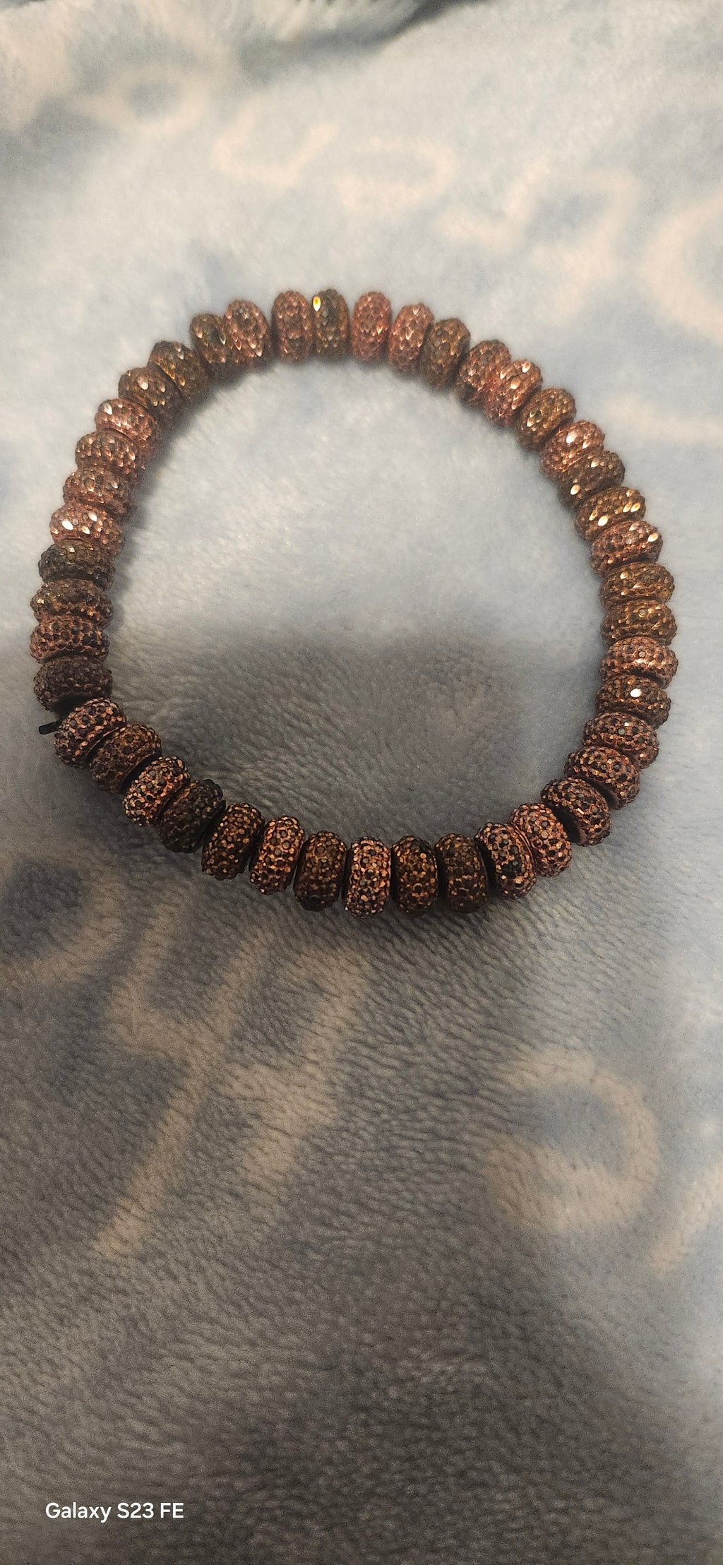 Rose Gold Rhinestone Stretch Bracelet for Women – Sparkly Crystal Beaded Fashion Jewelry