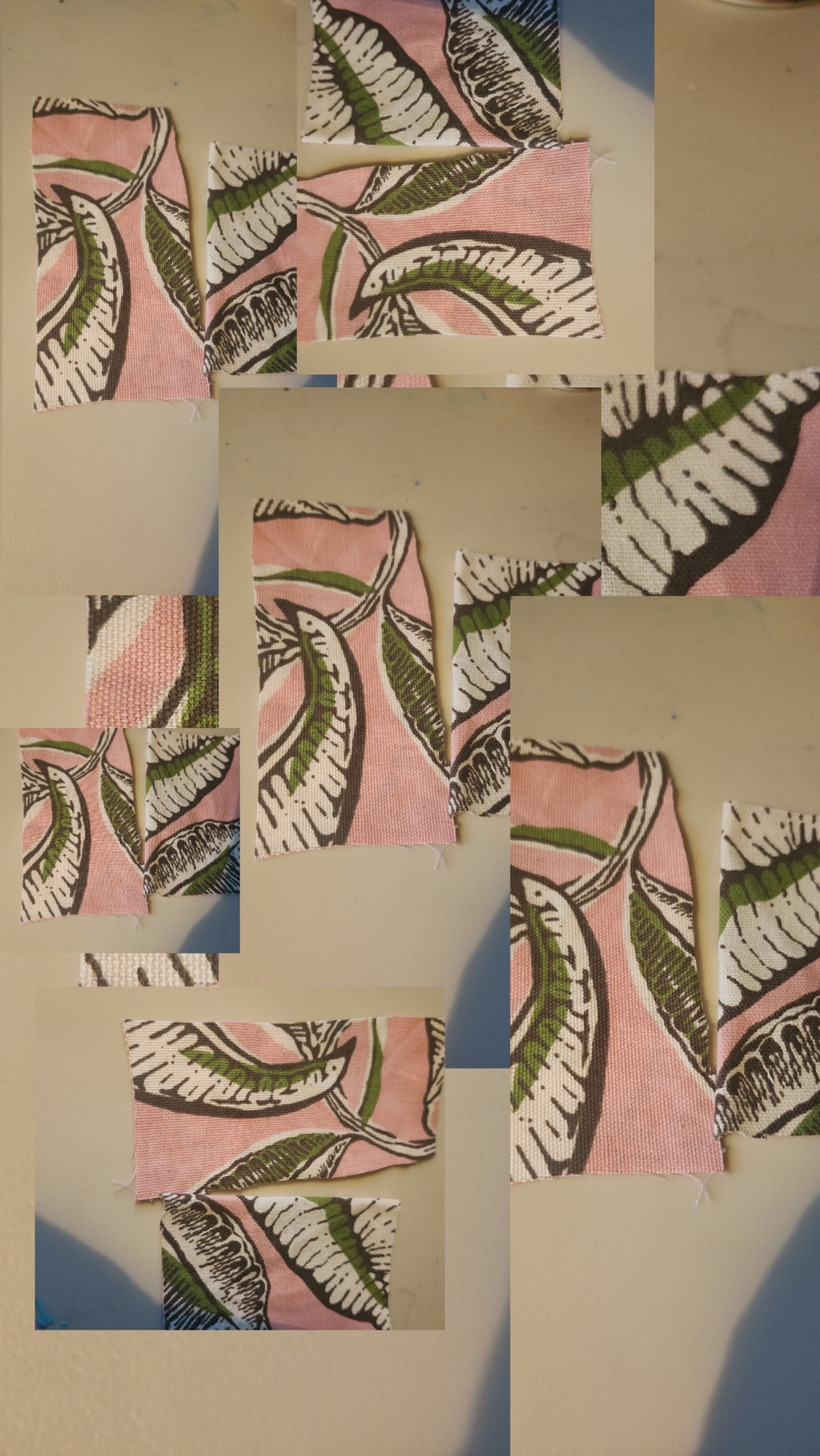Pink & Green Leaf Fabric Bookmark | Handmade Botanical Bookmark | Cute Reading Accessory | Book Lover Gift | Cloth Bookmark