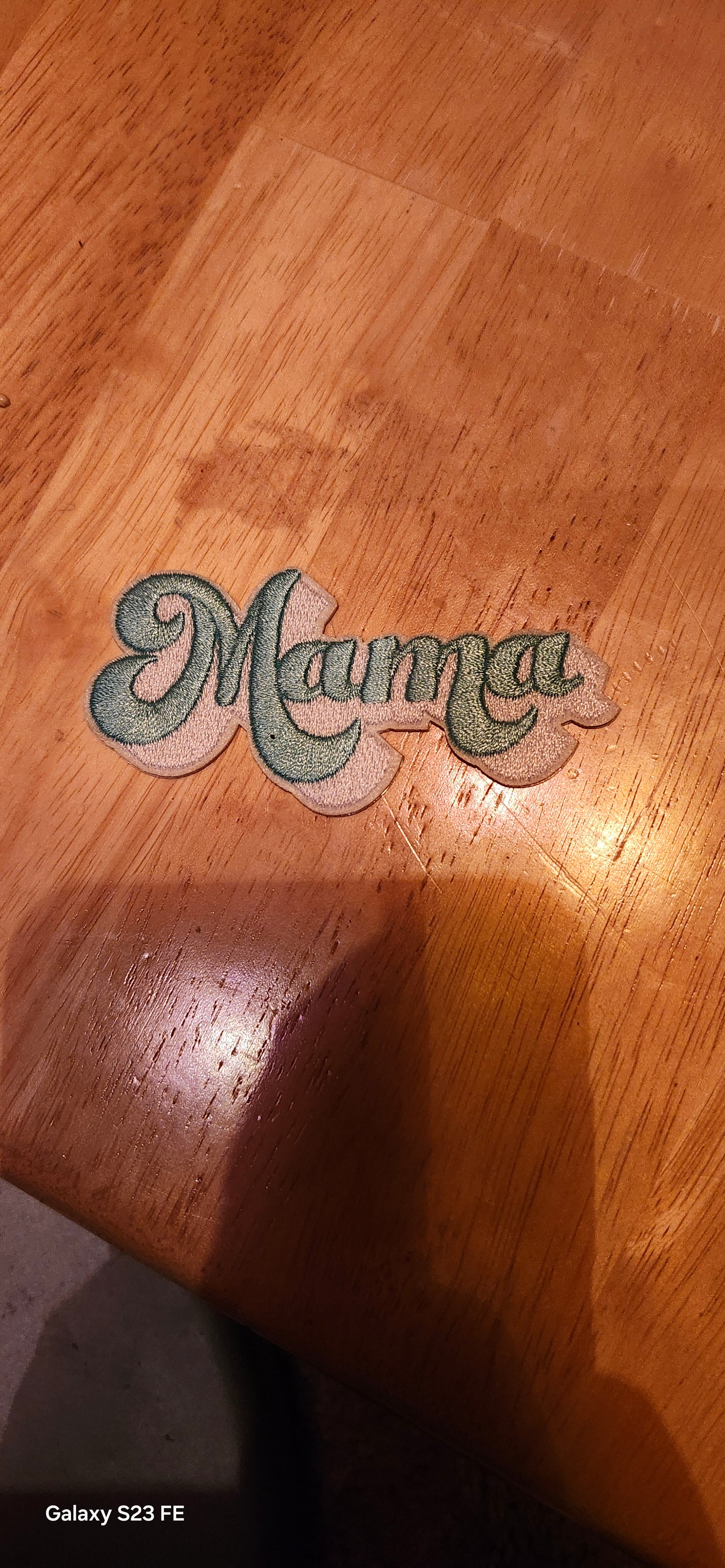 Mama Sewing Patch | Cute Embroidered Iron-On Patch for Jackets, Bags & Hats