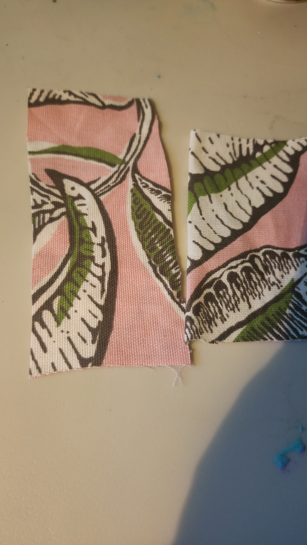Pink & Green Leaf Fabric Bookmark | Handmade Botanical Bookmark | Cute Reading Accessory | Book Lover Gift | Cloth Bookmark
