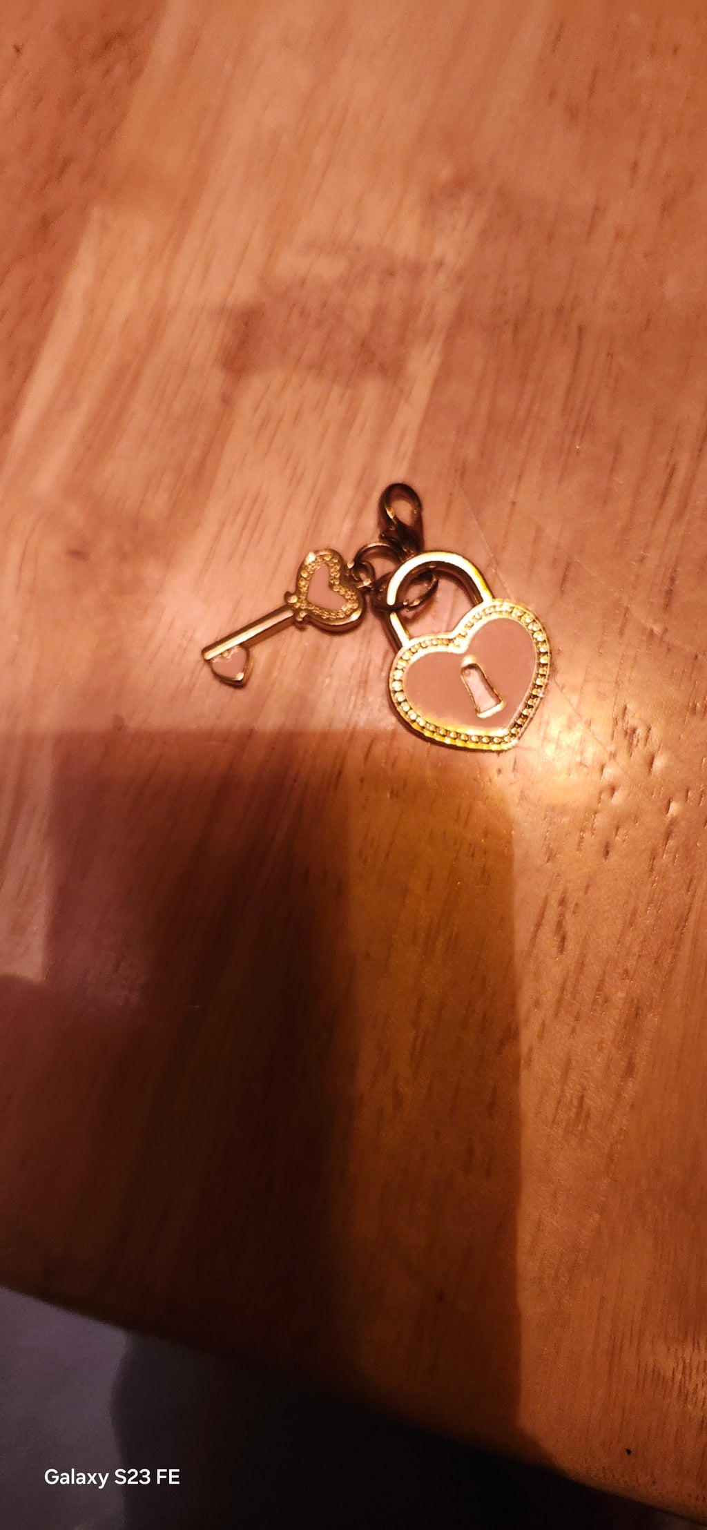 Heart Lock & Key Charm | Cute Gold Love Pendant for Bracelets & Keychains