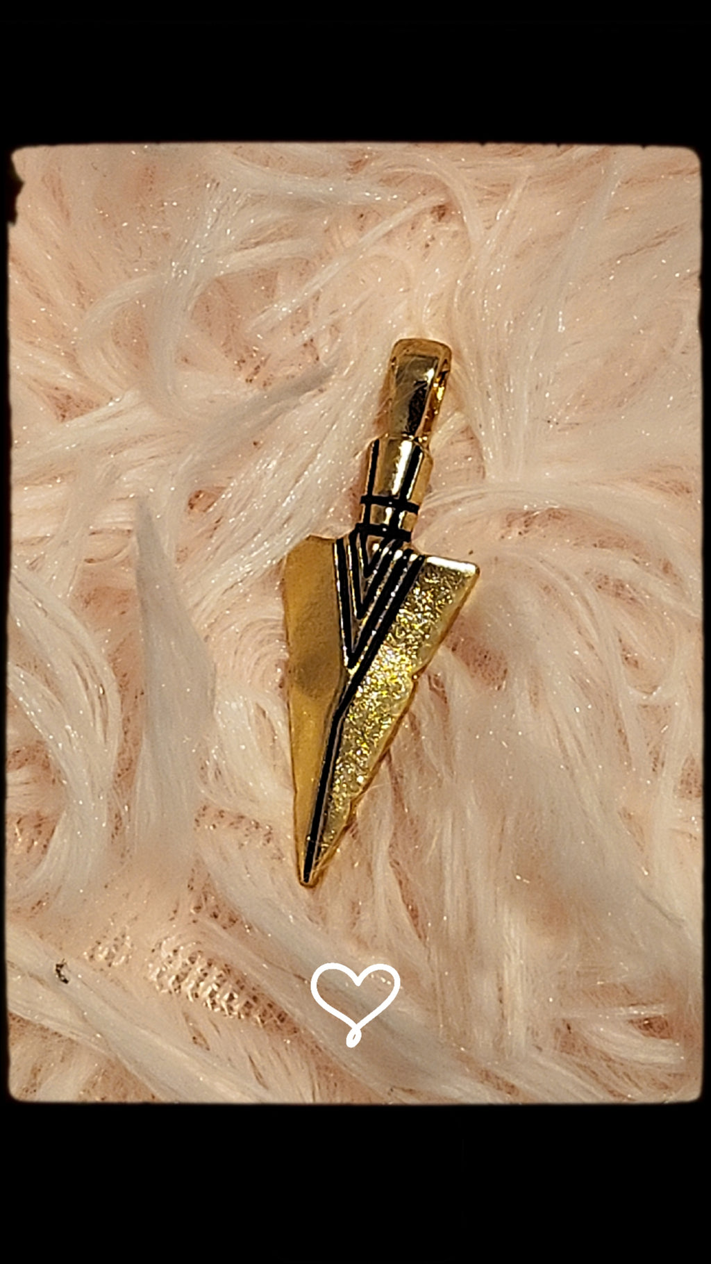 Gold Arrowhead Pendant Charm | Geometric Gold Pendant | Boho Minimalist Jewelry Charm | Statement Pendant for DIY Necklace