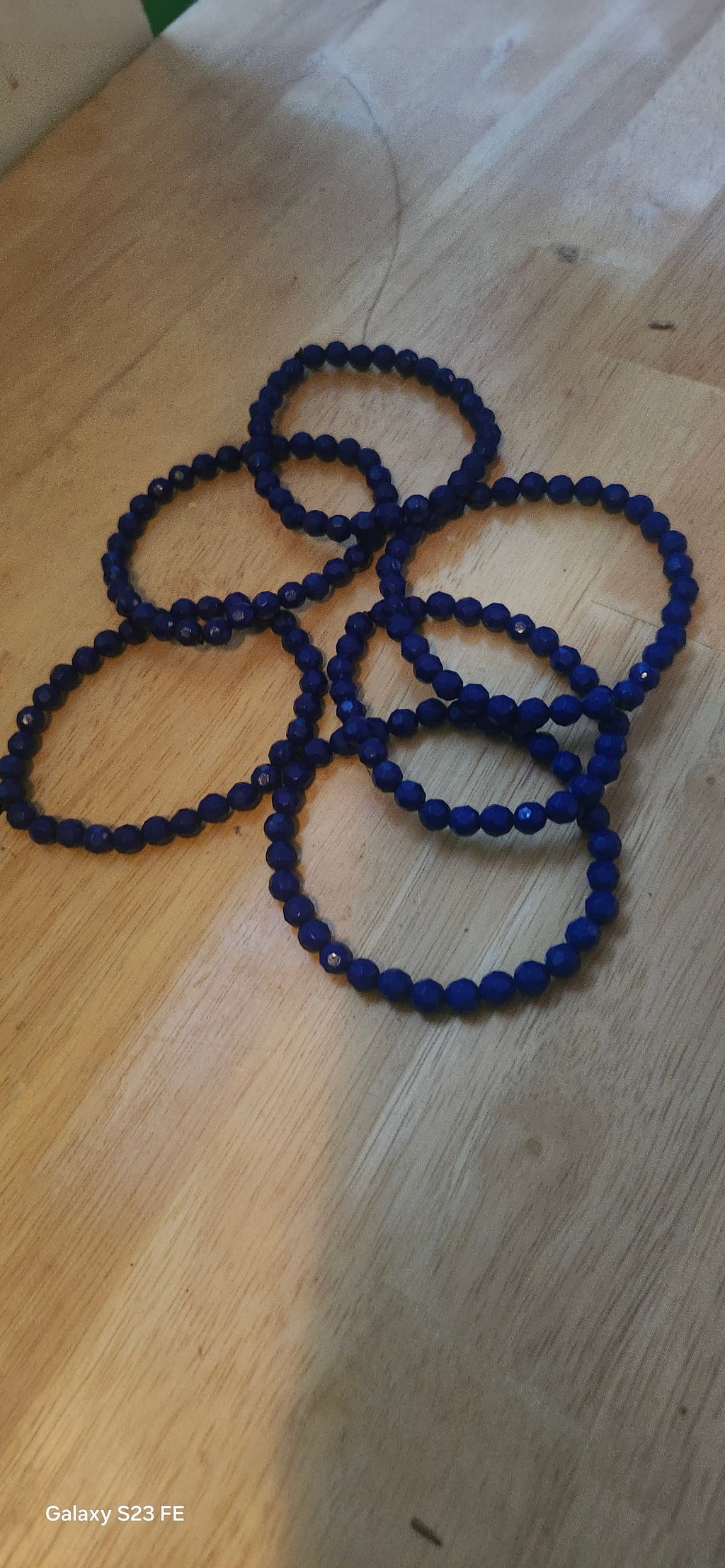 Super Dark Blue Beaded Bracelet | Elegant Handmade Stretch Bracelet for Women
