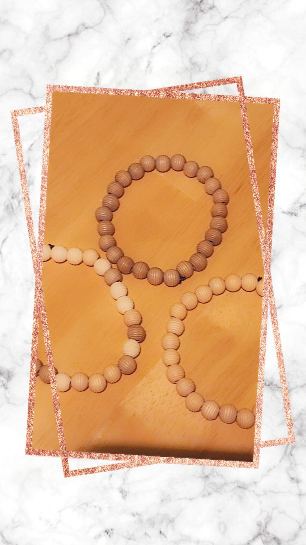 Neutral Tone Wooden Bead Bracelet | Handmade Stretch Bracelets | Minimalist Natural Jewelry