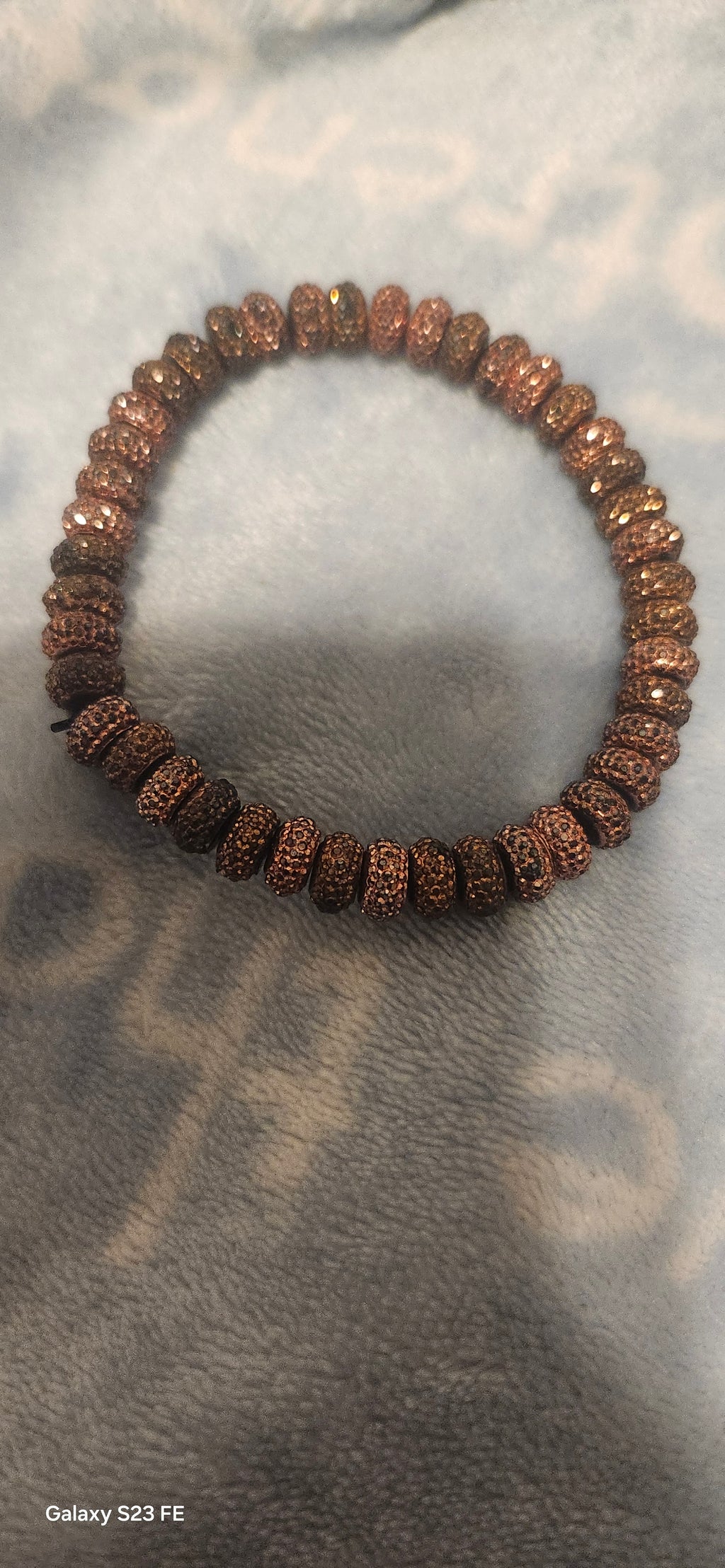 Rose Gold Rhinestone Stretch Bracelet for Women – Sparkly Crystal Beaded Fashion Jewelry