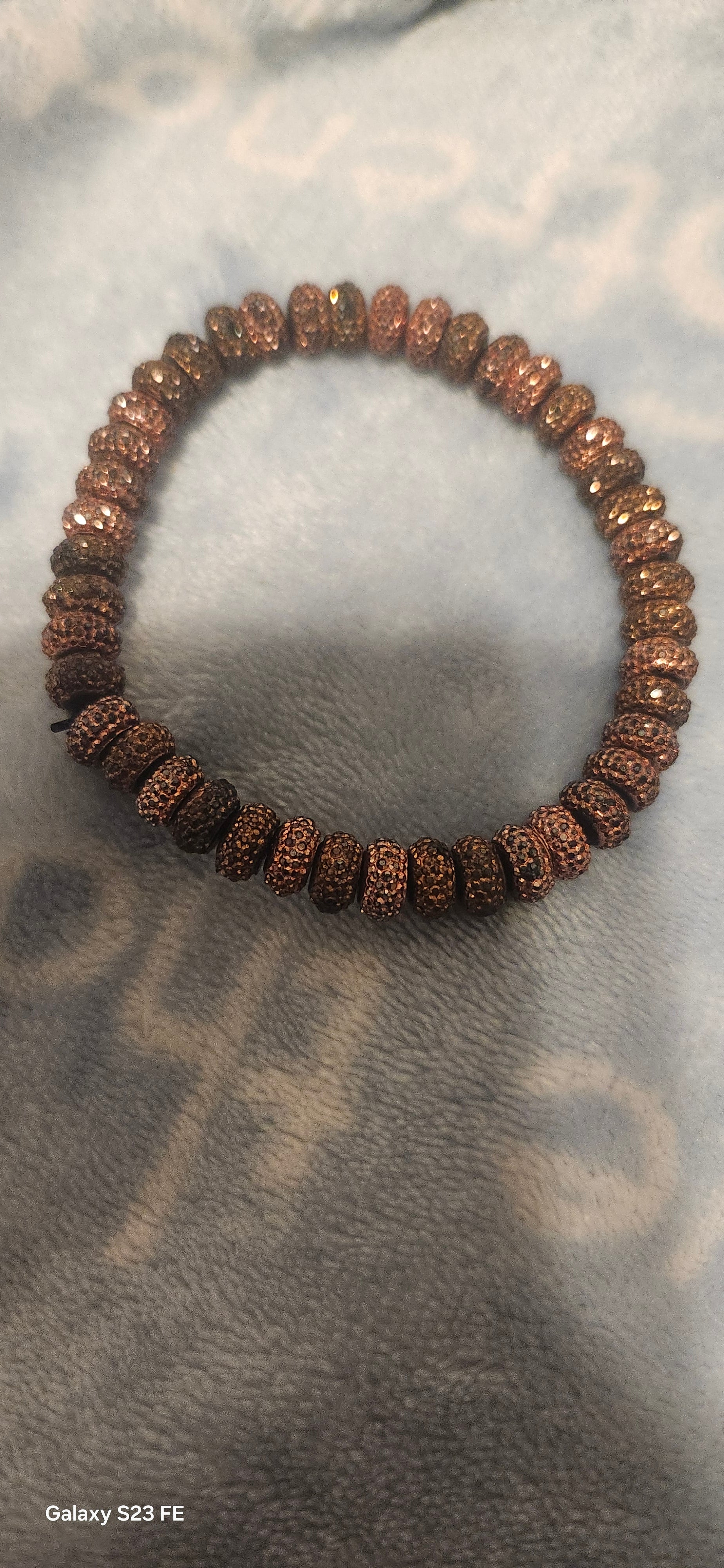 Rose Gold Rhinestone Stretch Bracelet for Women – Sparkly Crystal Beaded Fashion Jewelry