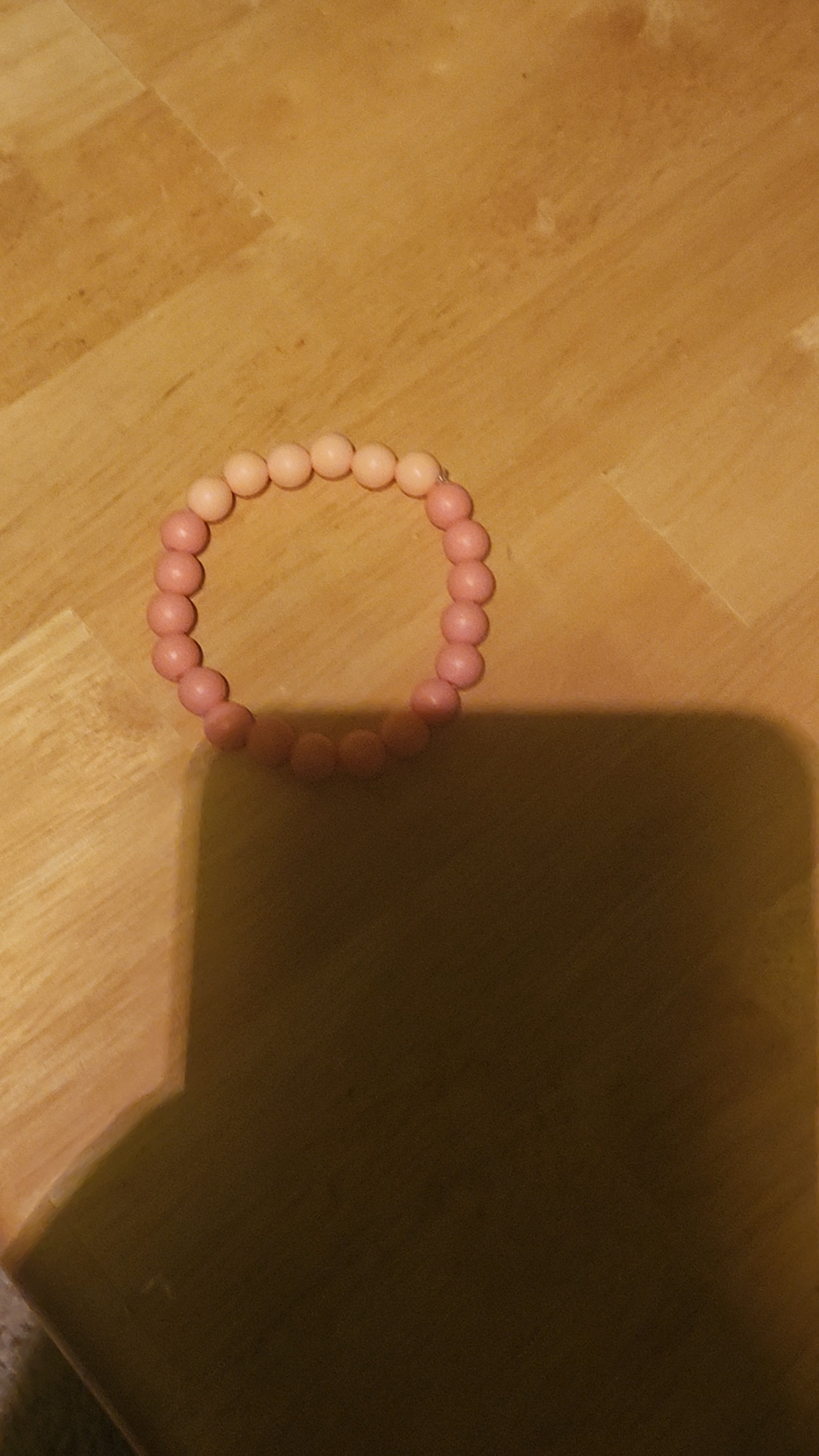 Simple Pink Beaded Bracelet for Women | Minimalist Adjustable Bracelet | Cute Everyday Jewelry Gift for Her