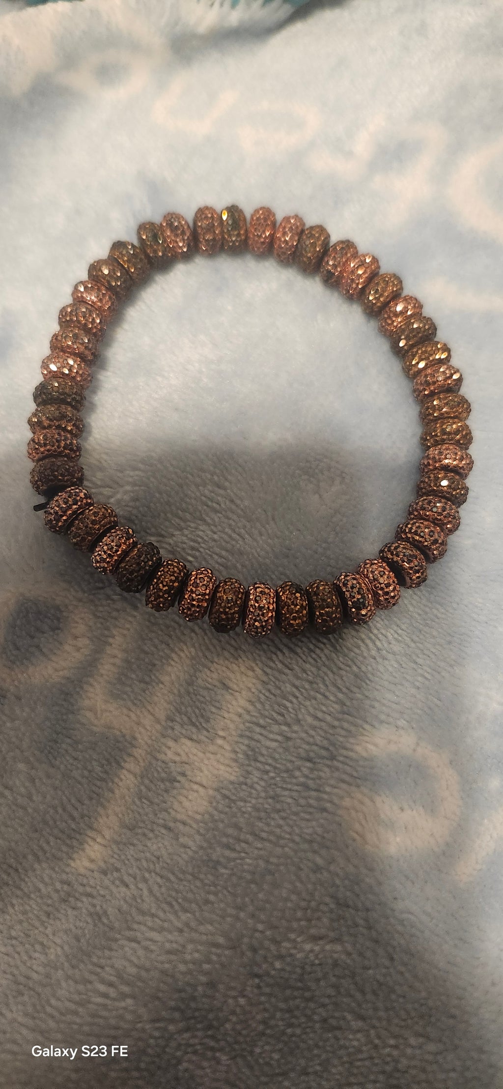 Rose Gold Rhinestone Stretch Bracelet for Women – Sparkly Crystal Beaded Fashion Jewelry